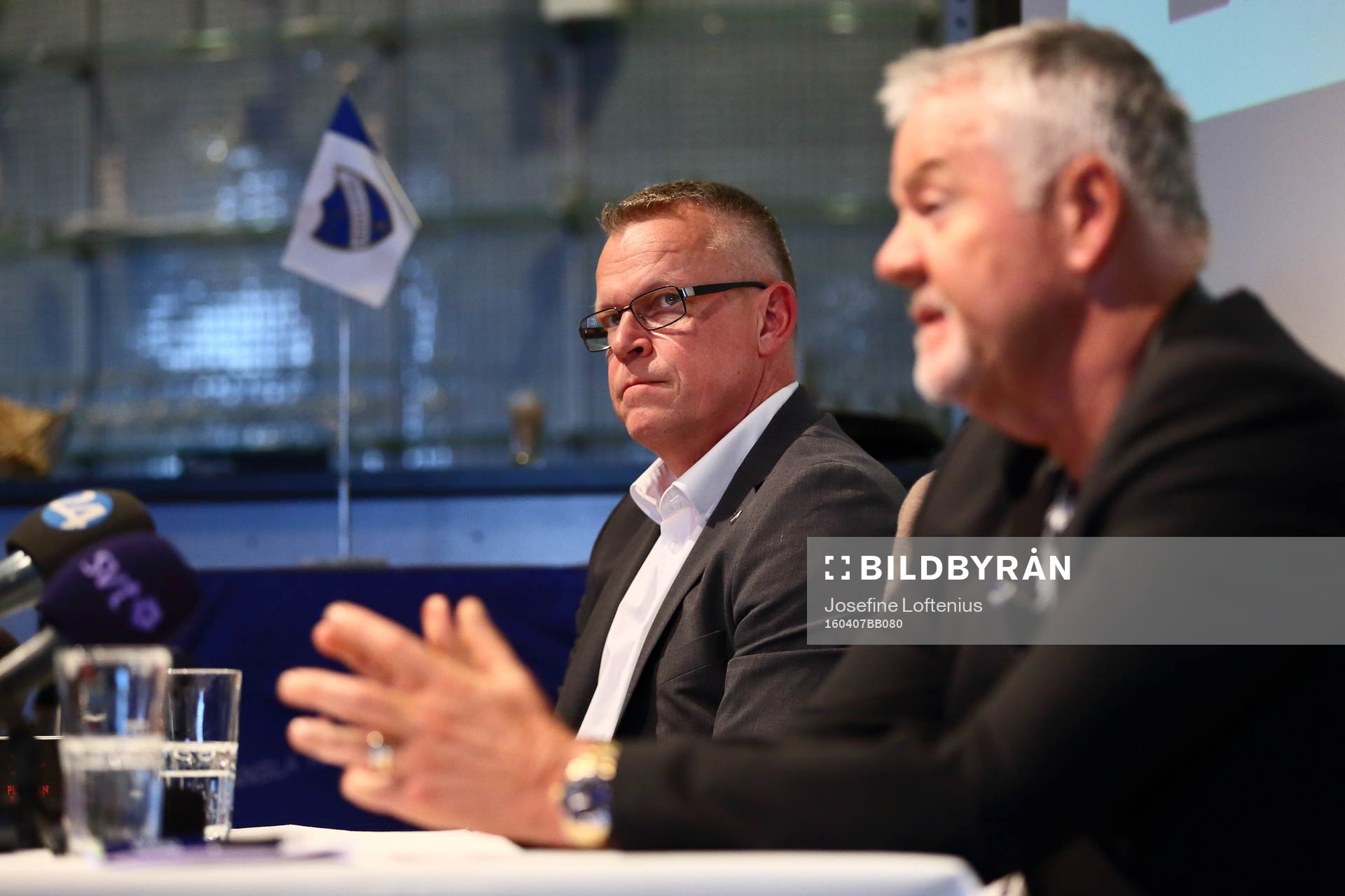 Norrköpings tränare Jan Andersson och ordförande Peter