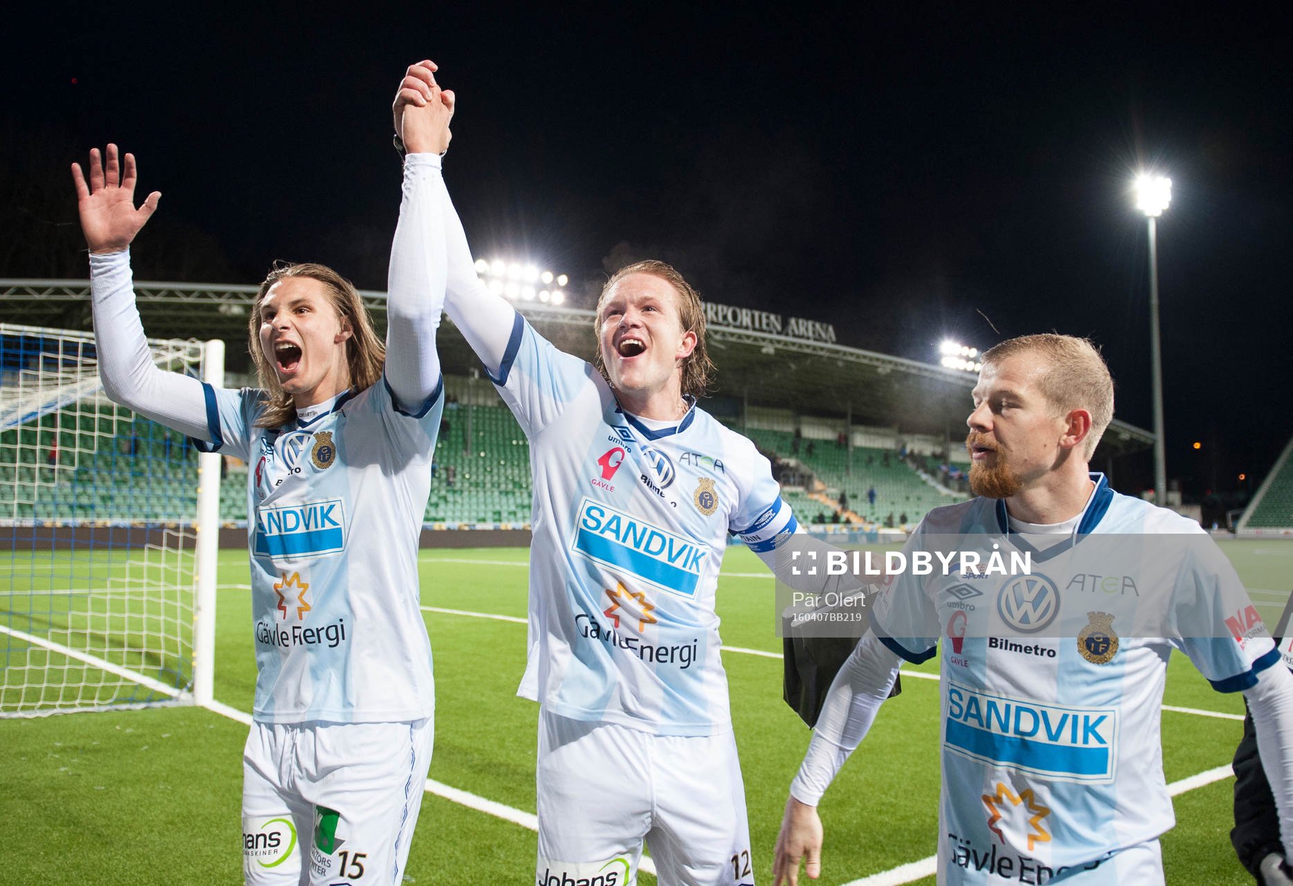 Gefles Anders Bååth, Jacob Hjelte & Jonas Lantto jublar