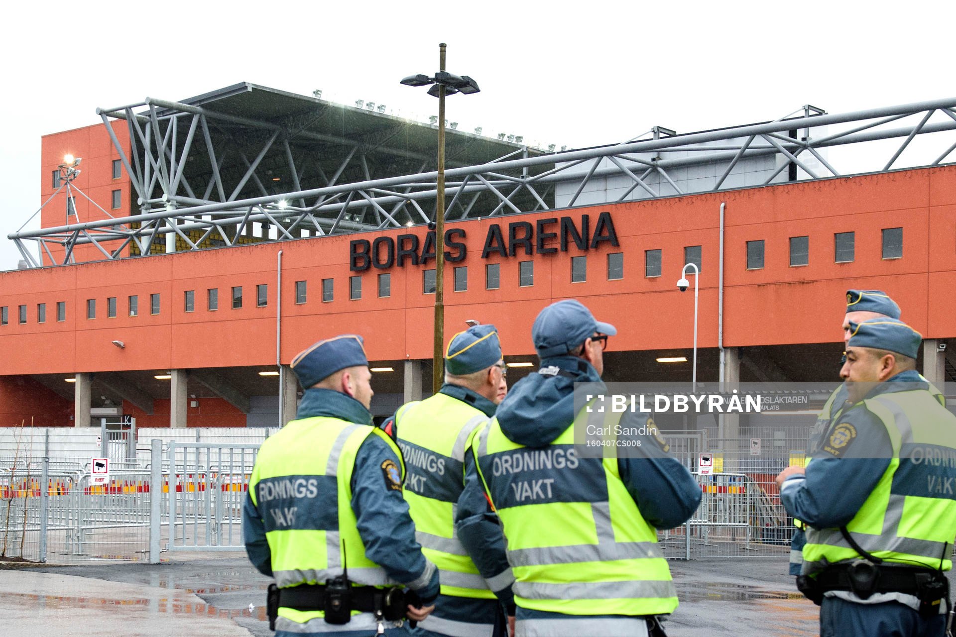 Ordningsvakter utanför Borås Arena