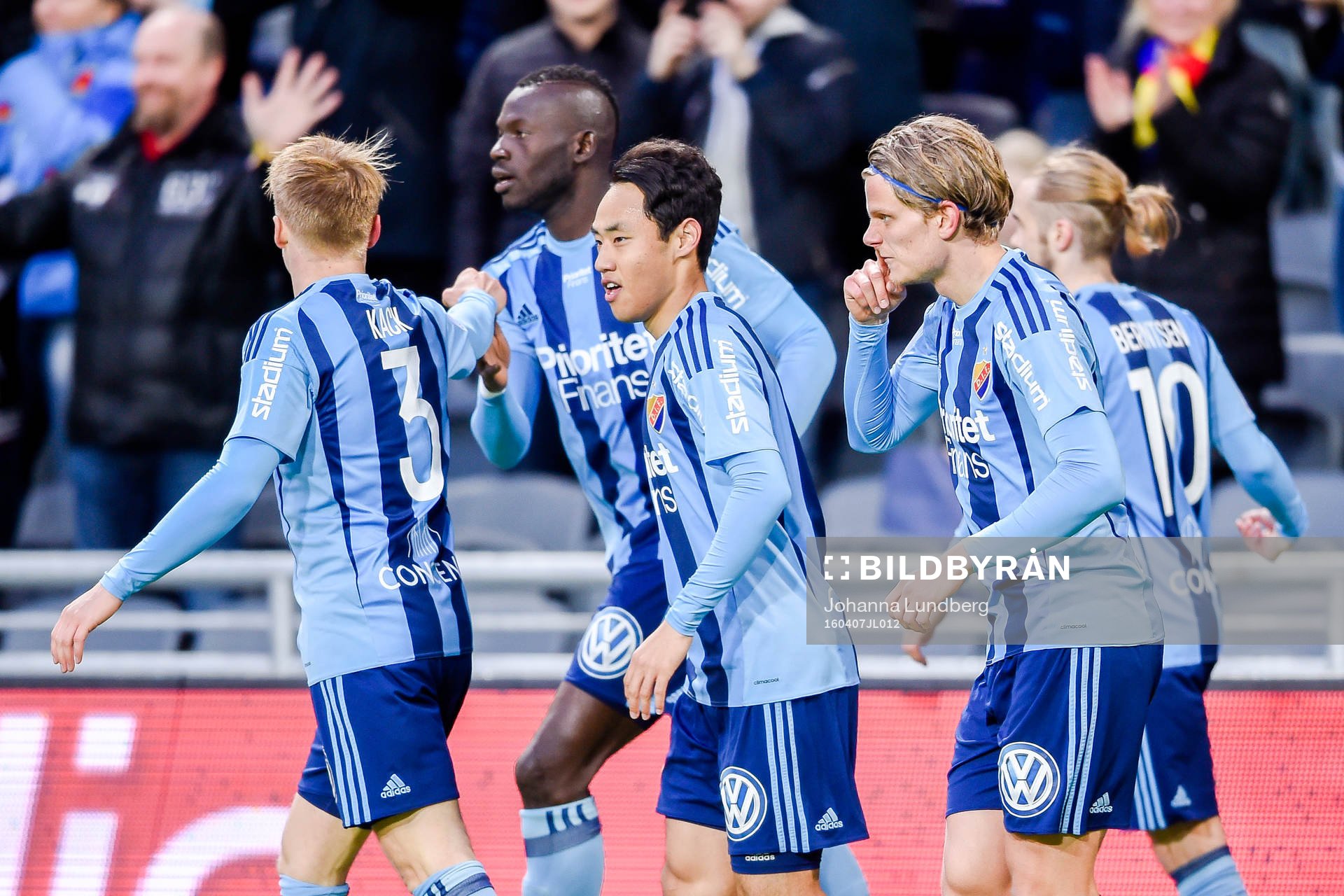 Djurgårdens spelare jublar