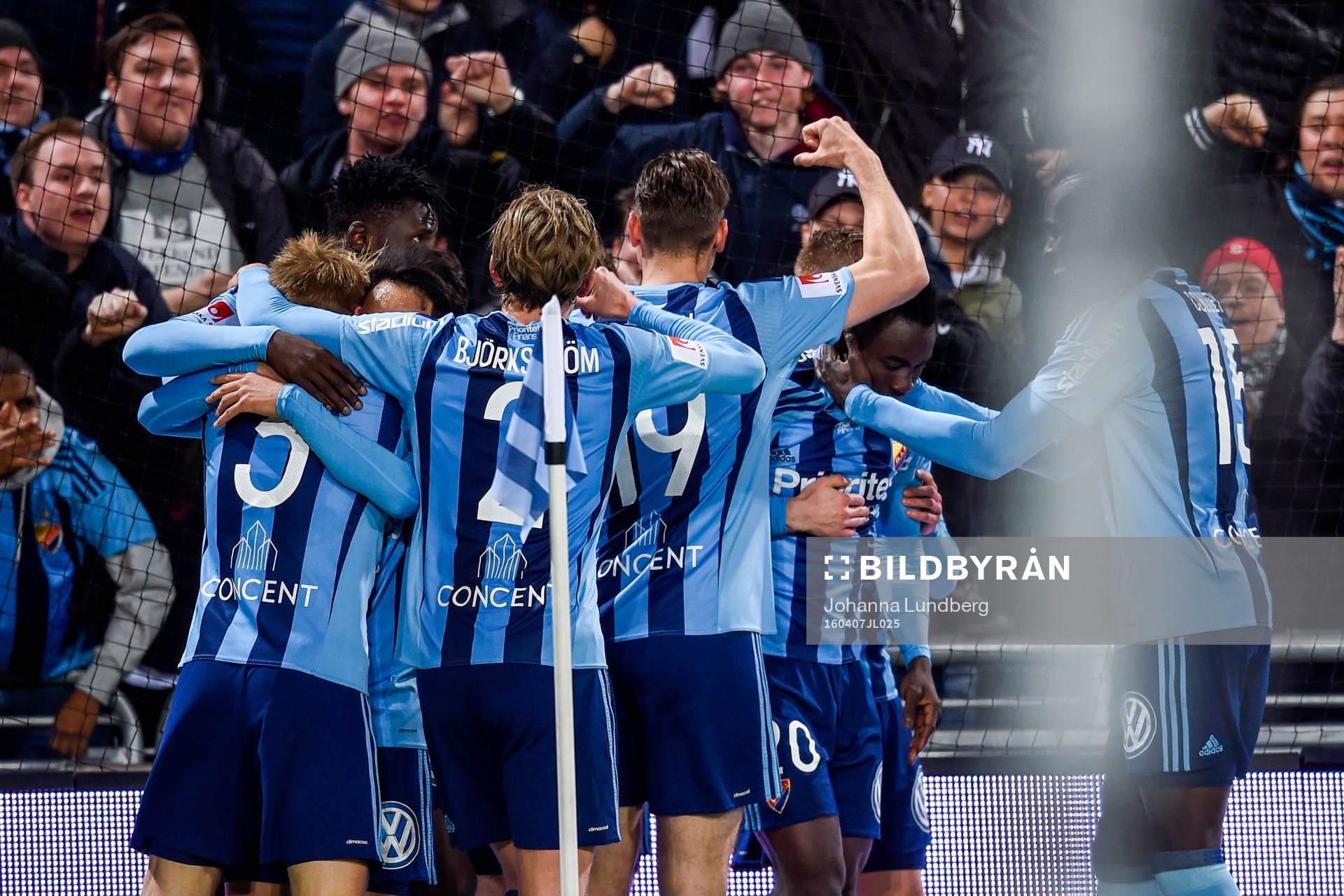 Djurgårdens spelare jublar