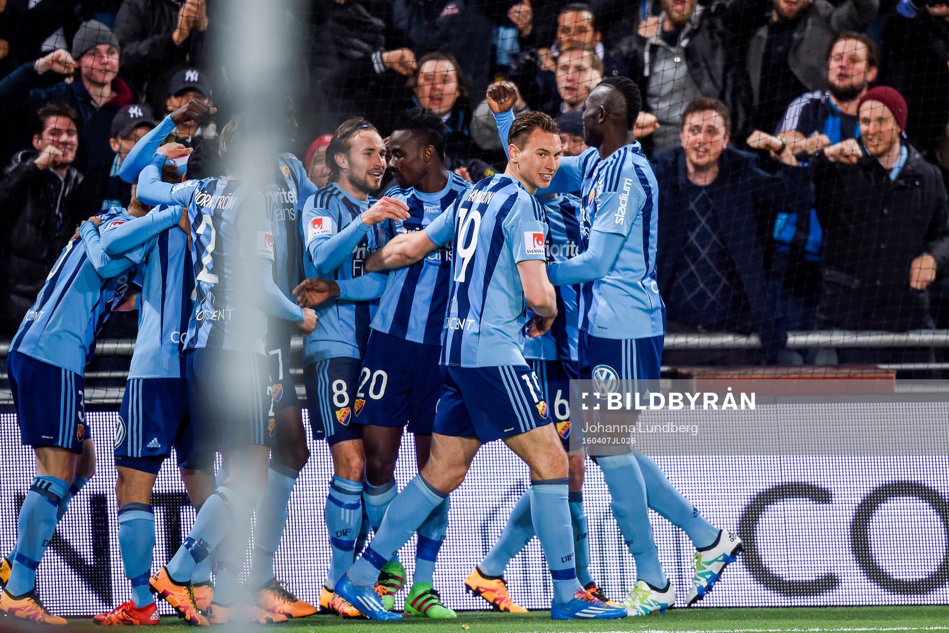 Djurgårdens spelare jublar