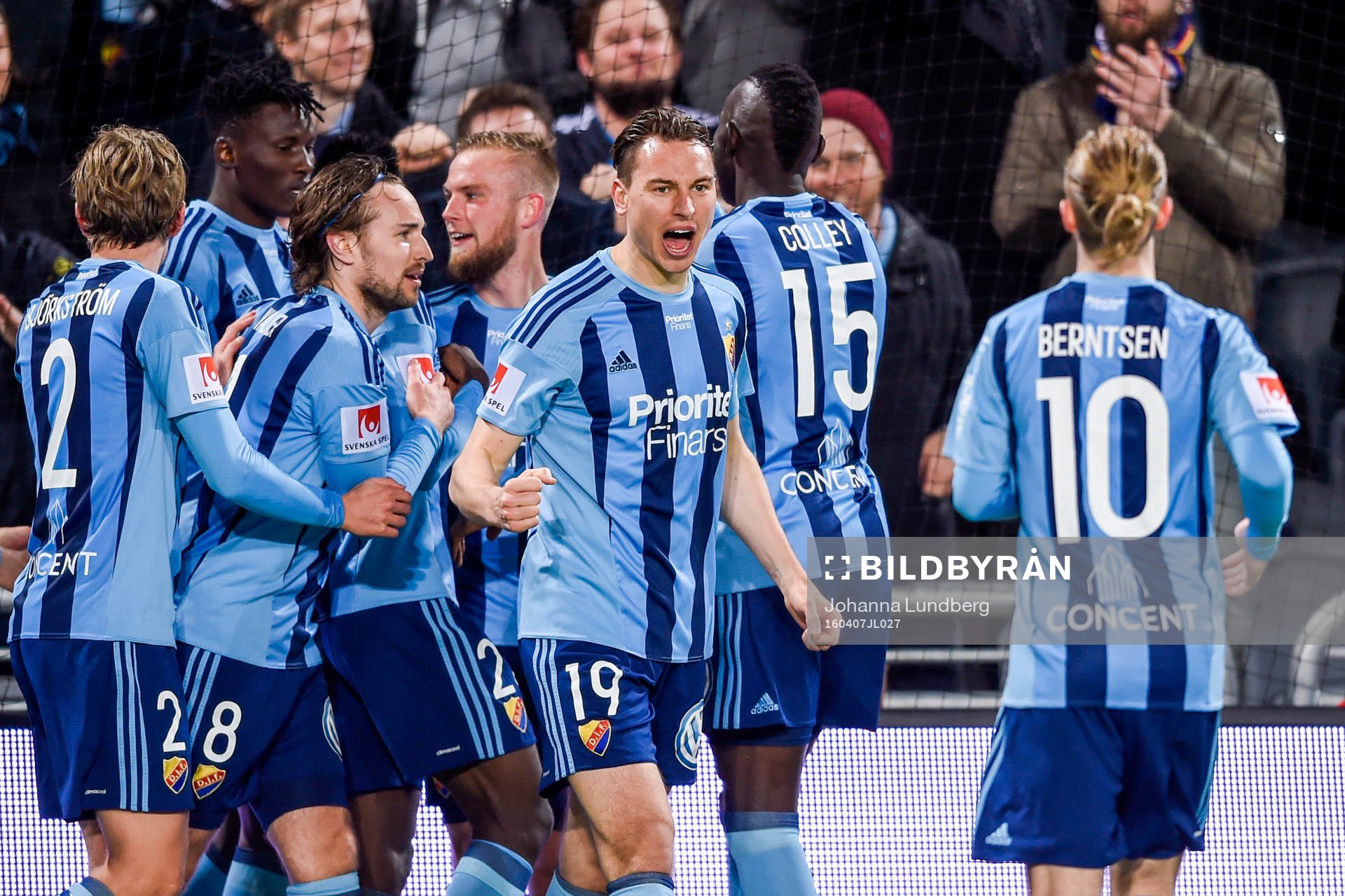 Djurgårdens spelare jublar
