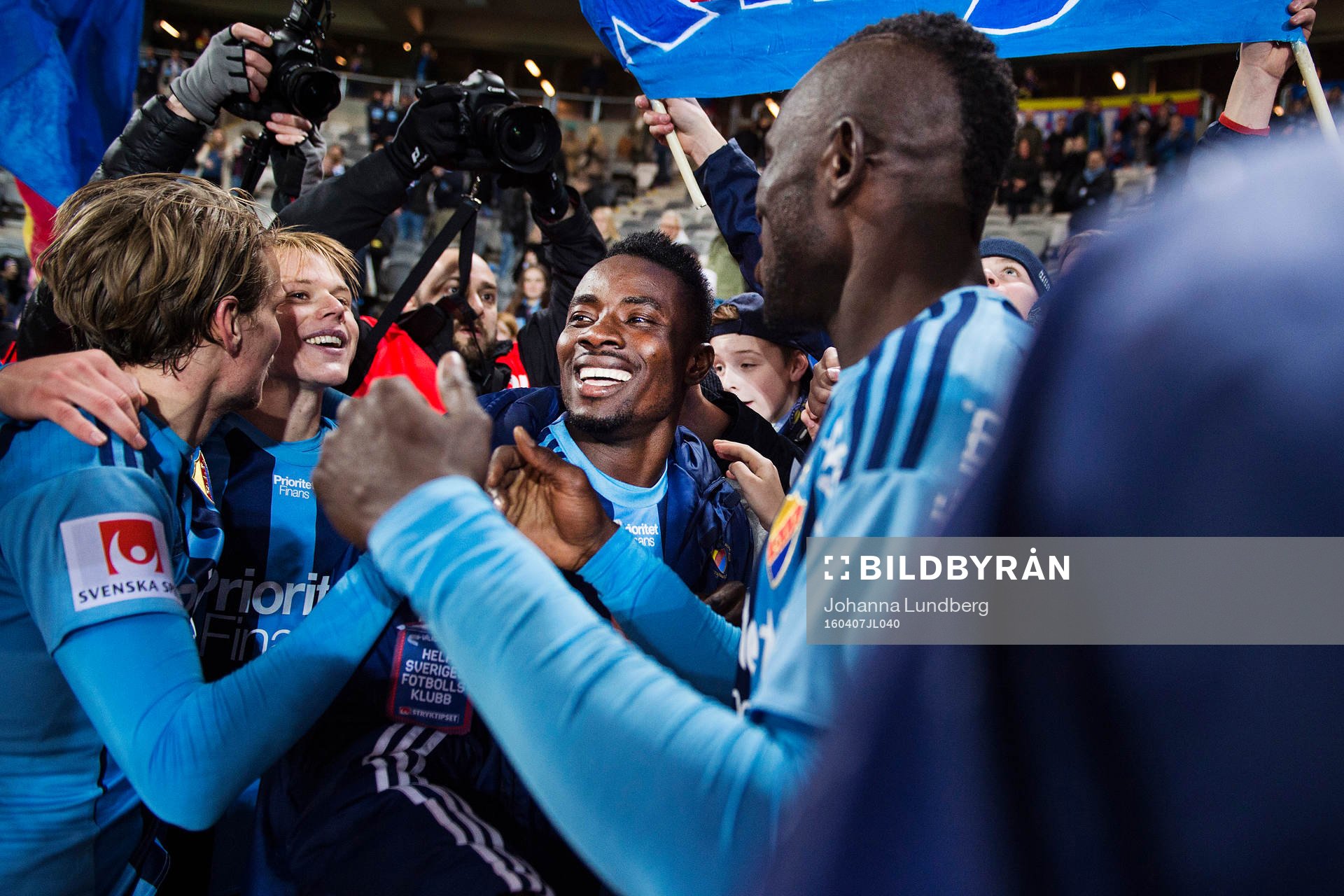 Djurgårdens Sam Johnson (m) jublar