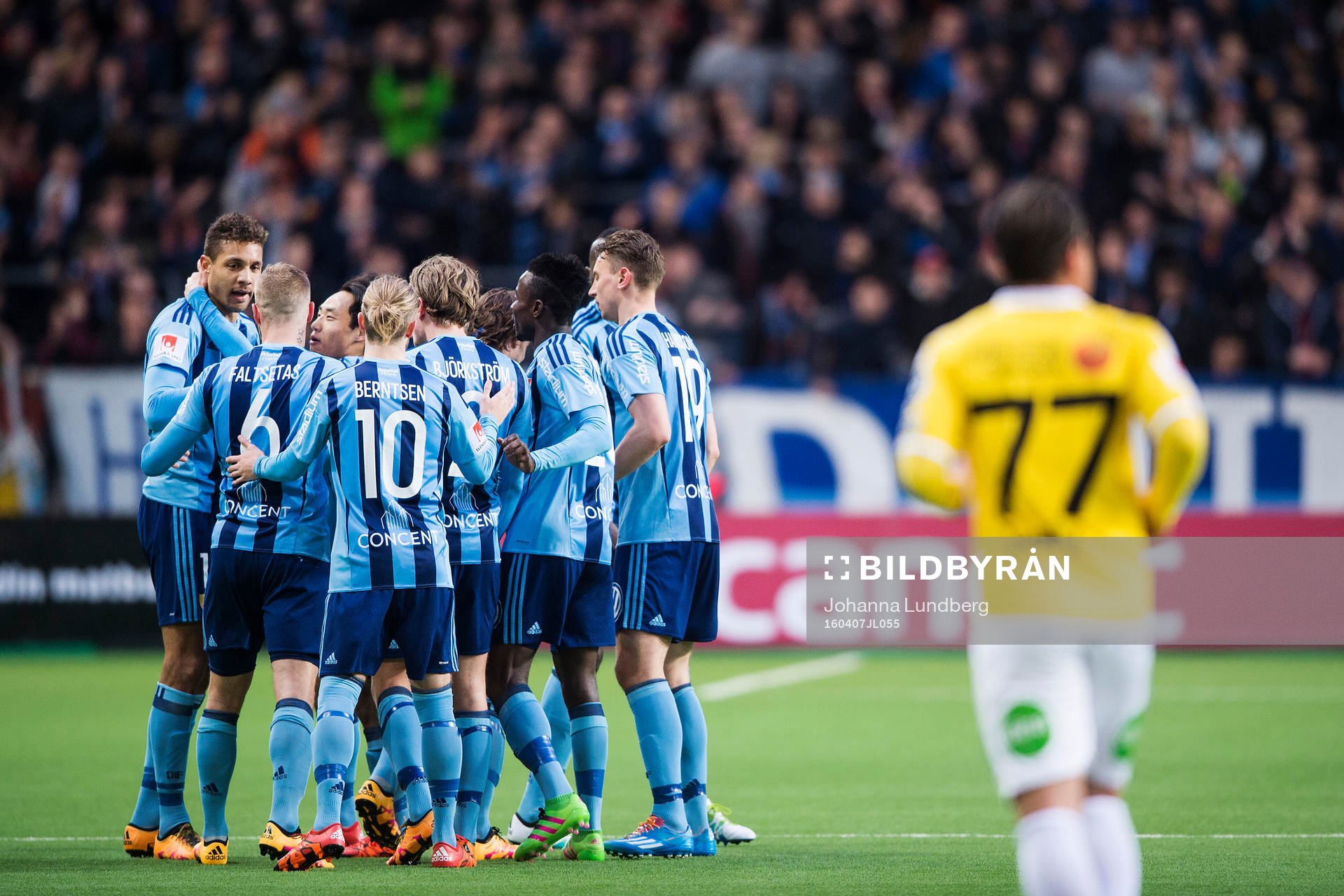 Djurgårdens spelare jublar