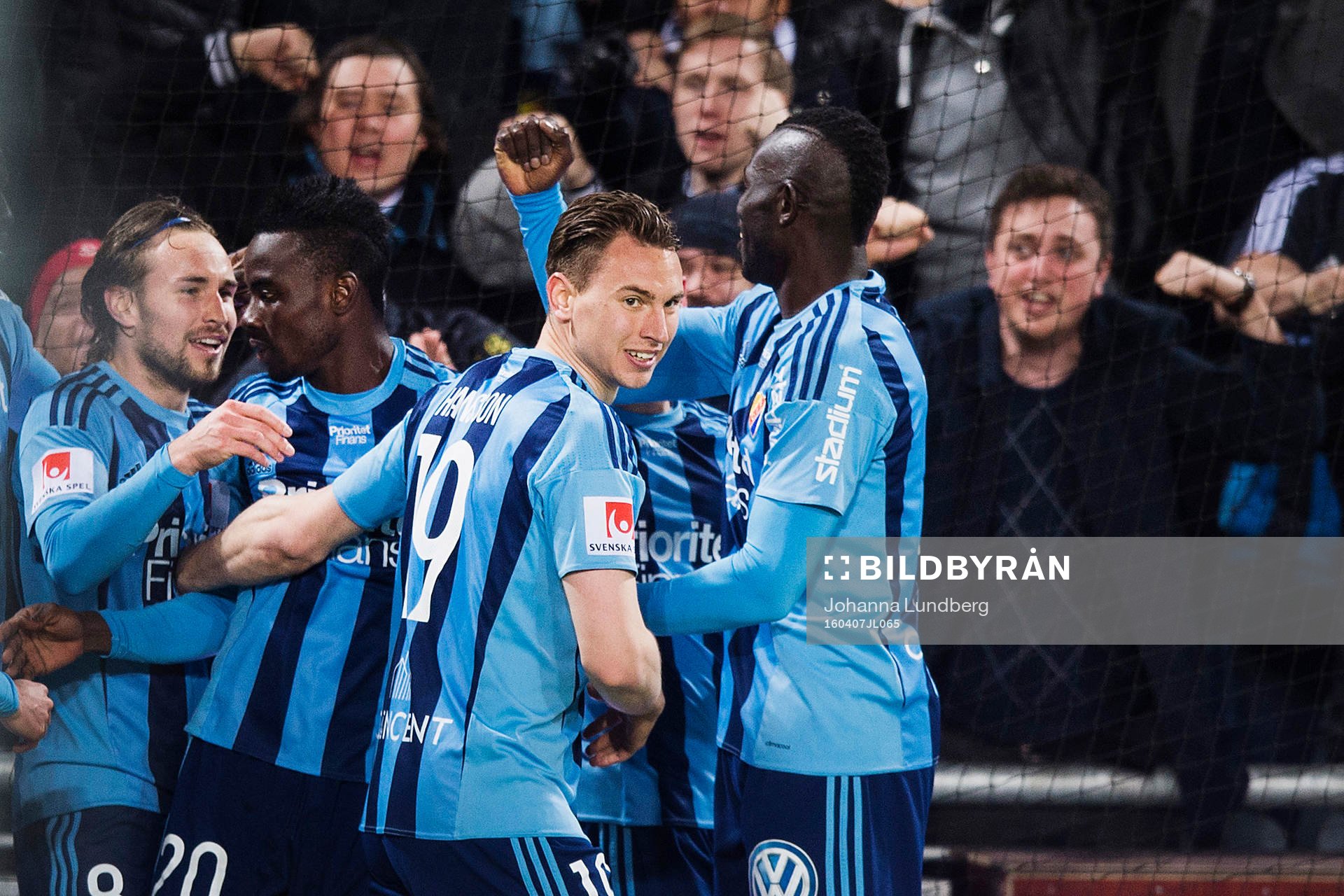 Djurgårdens spelare jublar