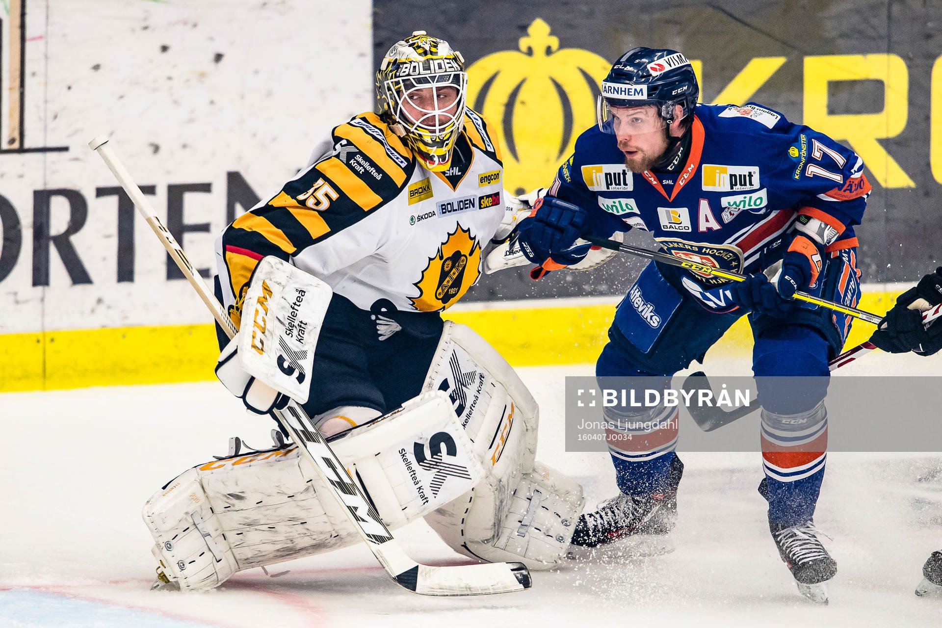 Skellefteås målvakt Markus Svensson och Växjös