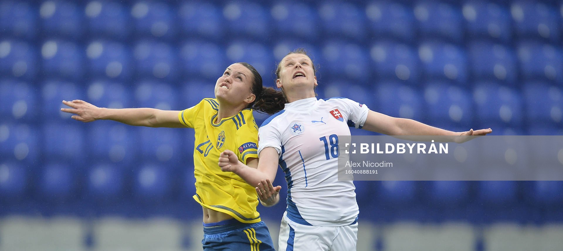 Sveriges Emilia Applequist och Slovakiens Dominika