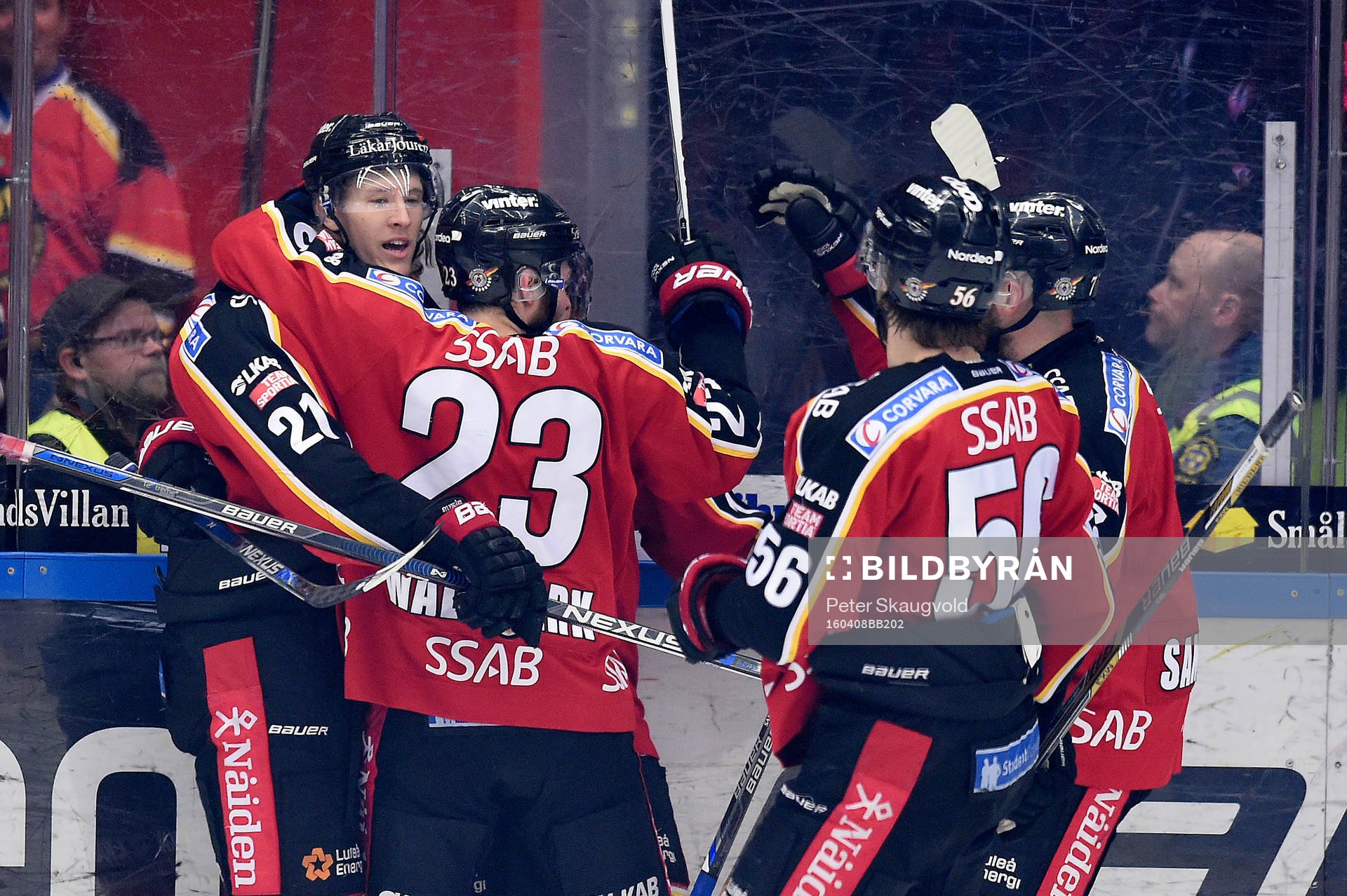 Luleås spelare jublar