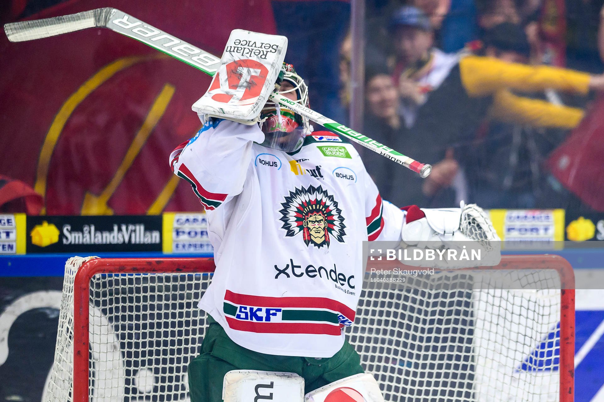 Frölundas målvakt Johan Gustafsson deppar