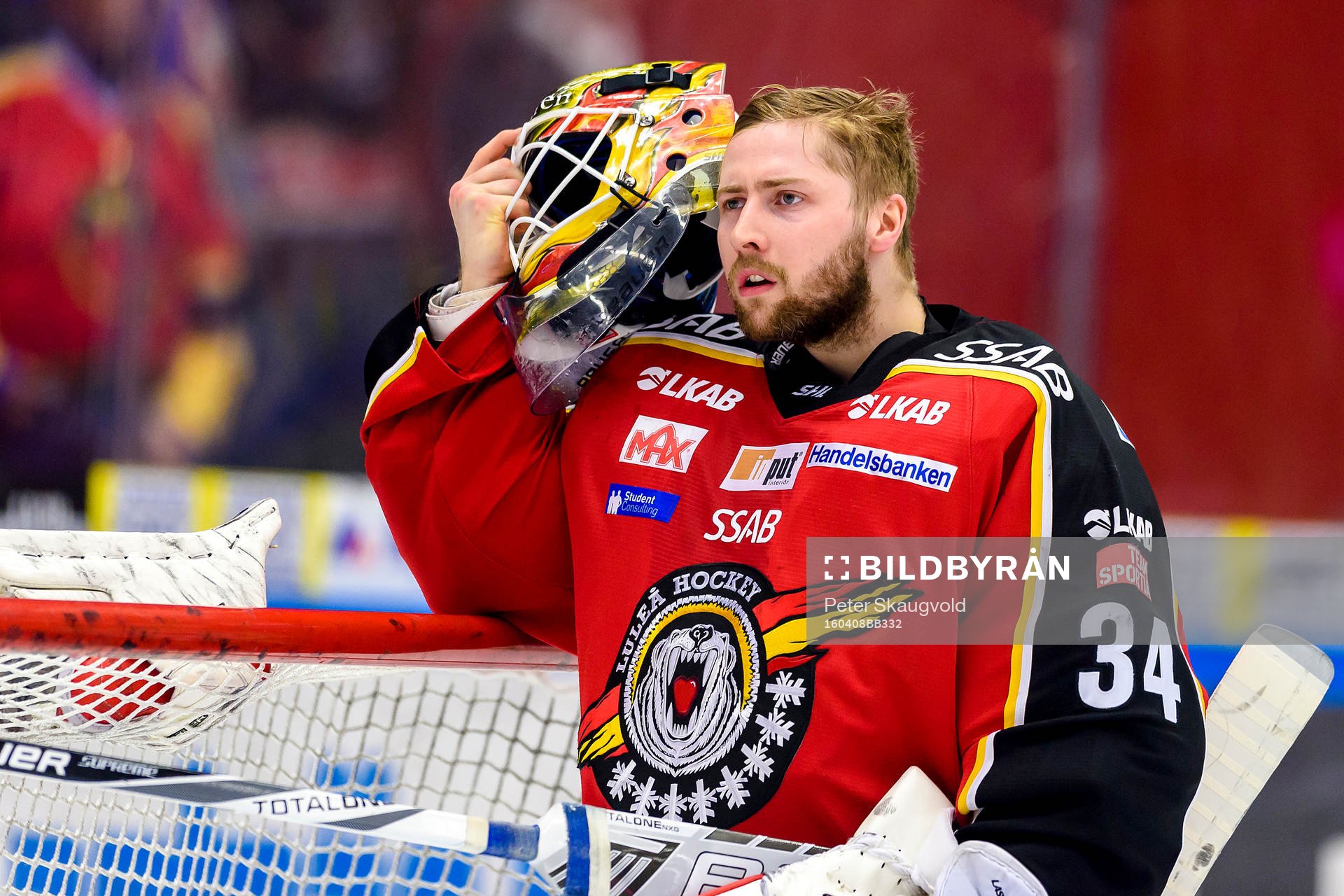 Luleås målvakt Joel Lassinantti deppar