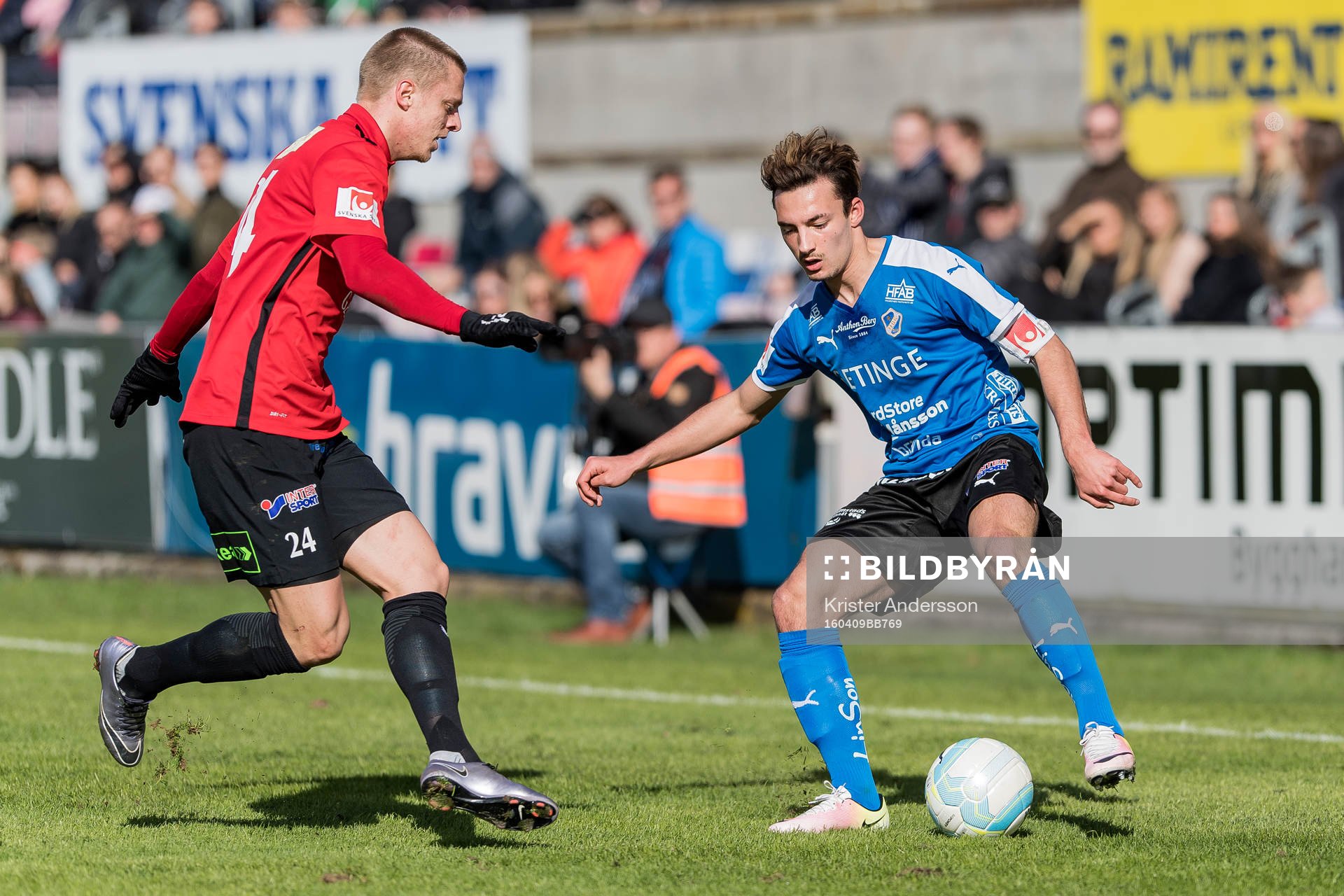 Trelleborgs Mattias Håkansson och Halmstads Sead