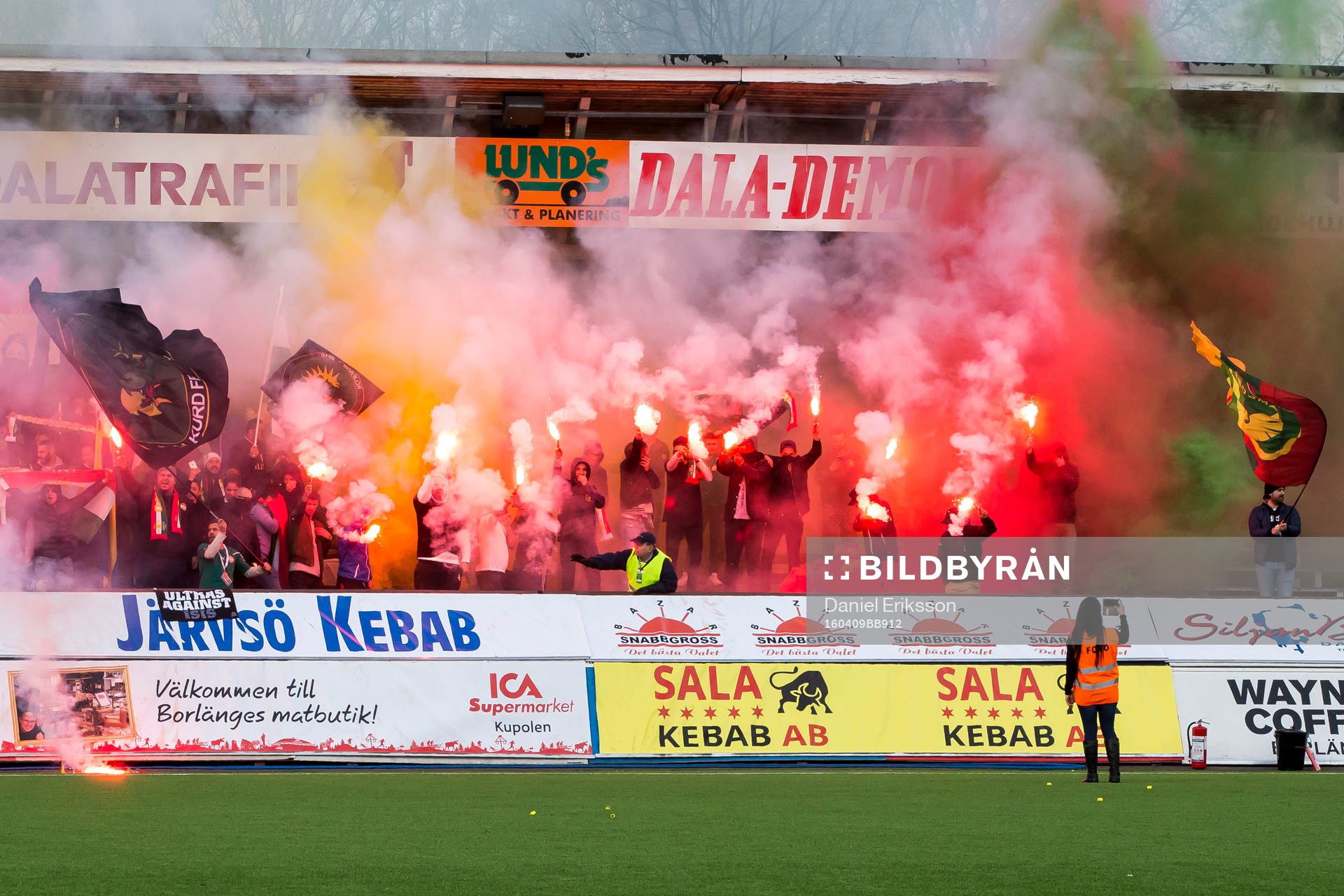 Dalkurds supporters i fotbollsmatchen i superettan mellan