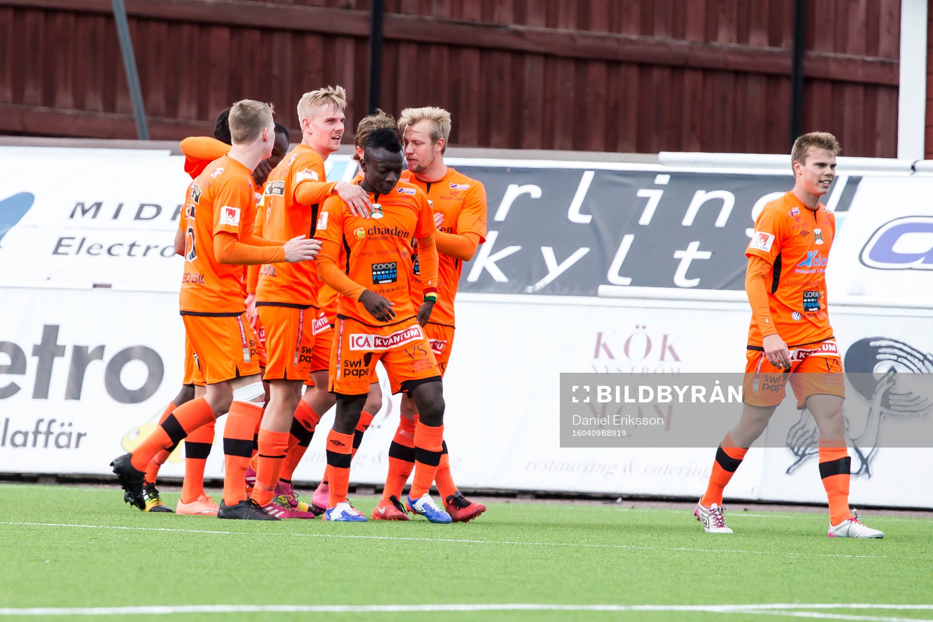 Varbergs spelarna jublar