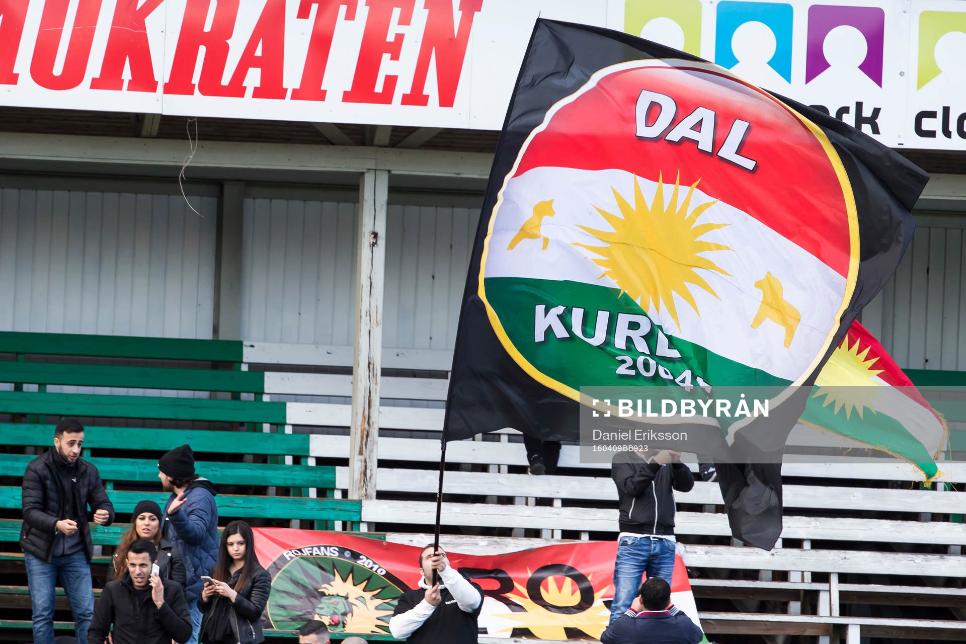 Dalkurds supporters i fotbollsmatchen i superettan mellan