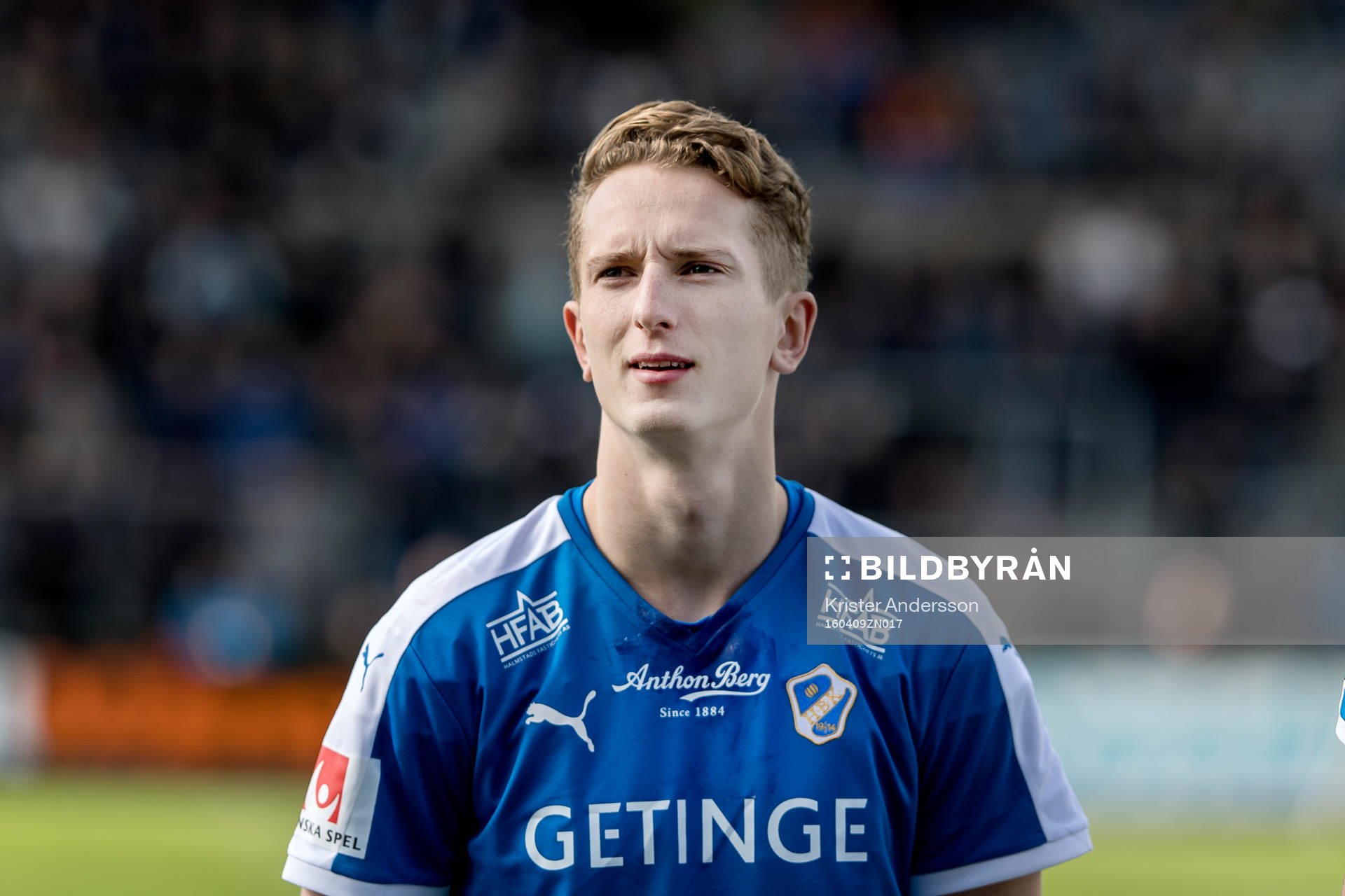 Halmstads Andreas Bengtsson före fotbollsmatchen i