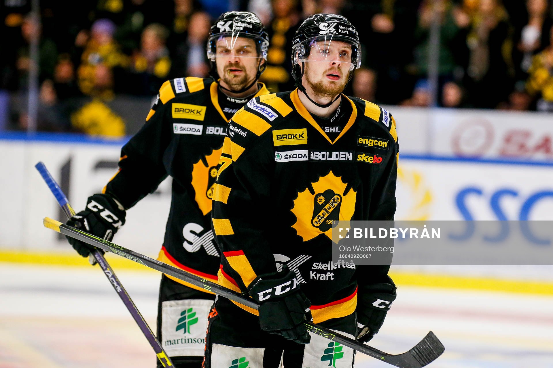 Skellefteås målskyttar Martin Lundberg och Janne Pesonen