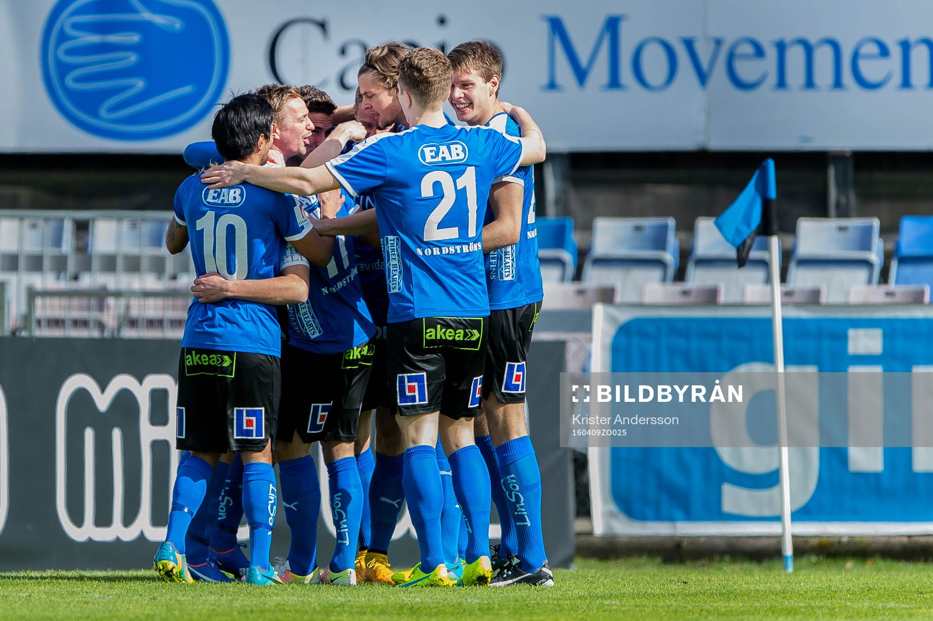 Halmstads spelare jublar