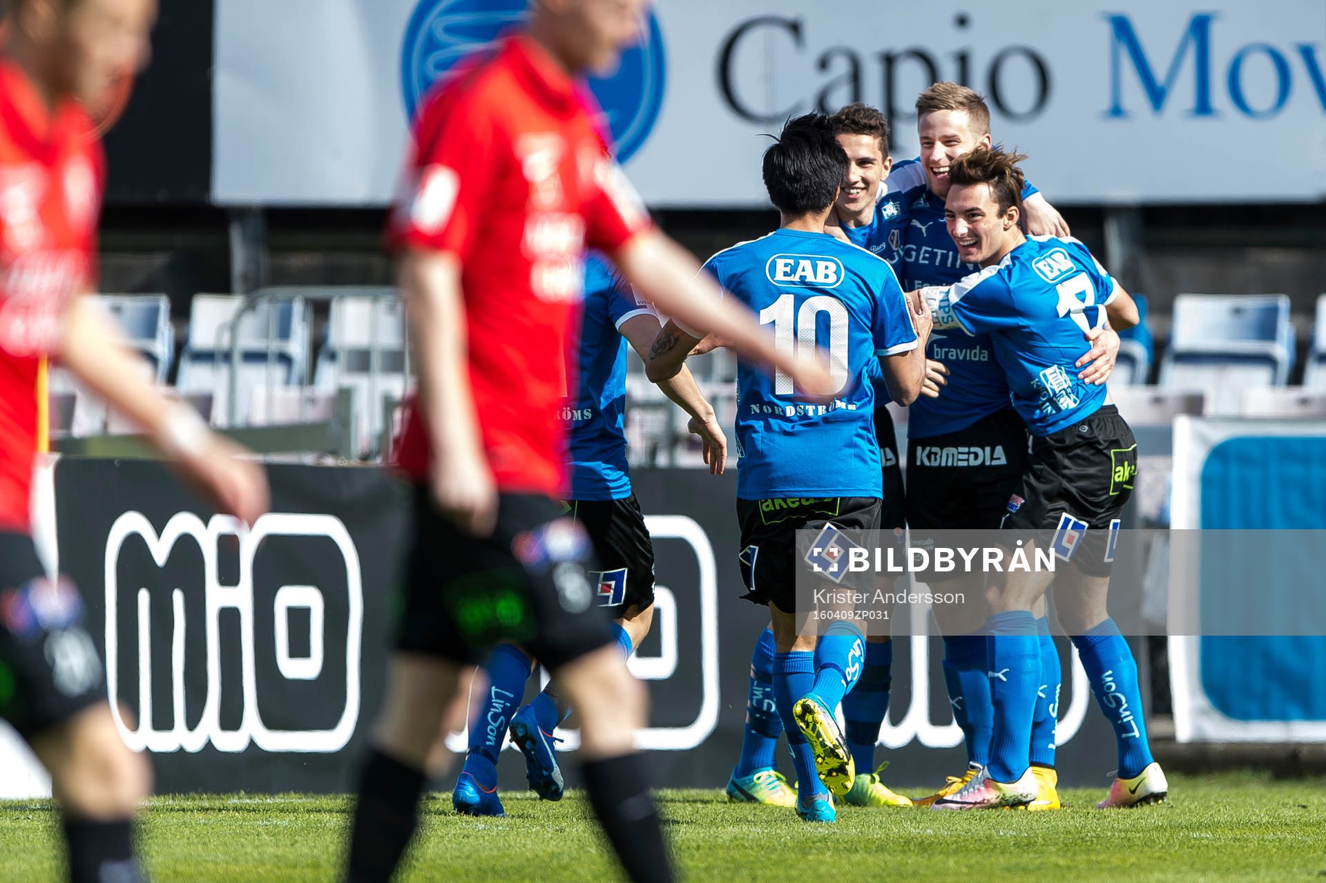 Halmstads spelare jublar