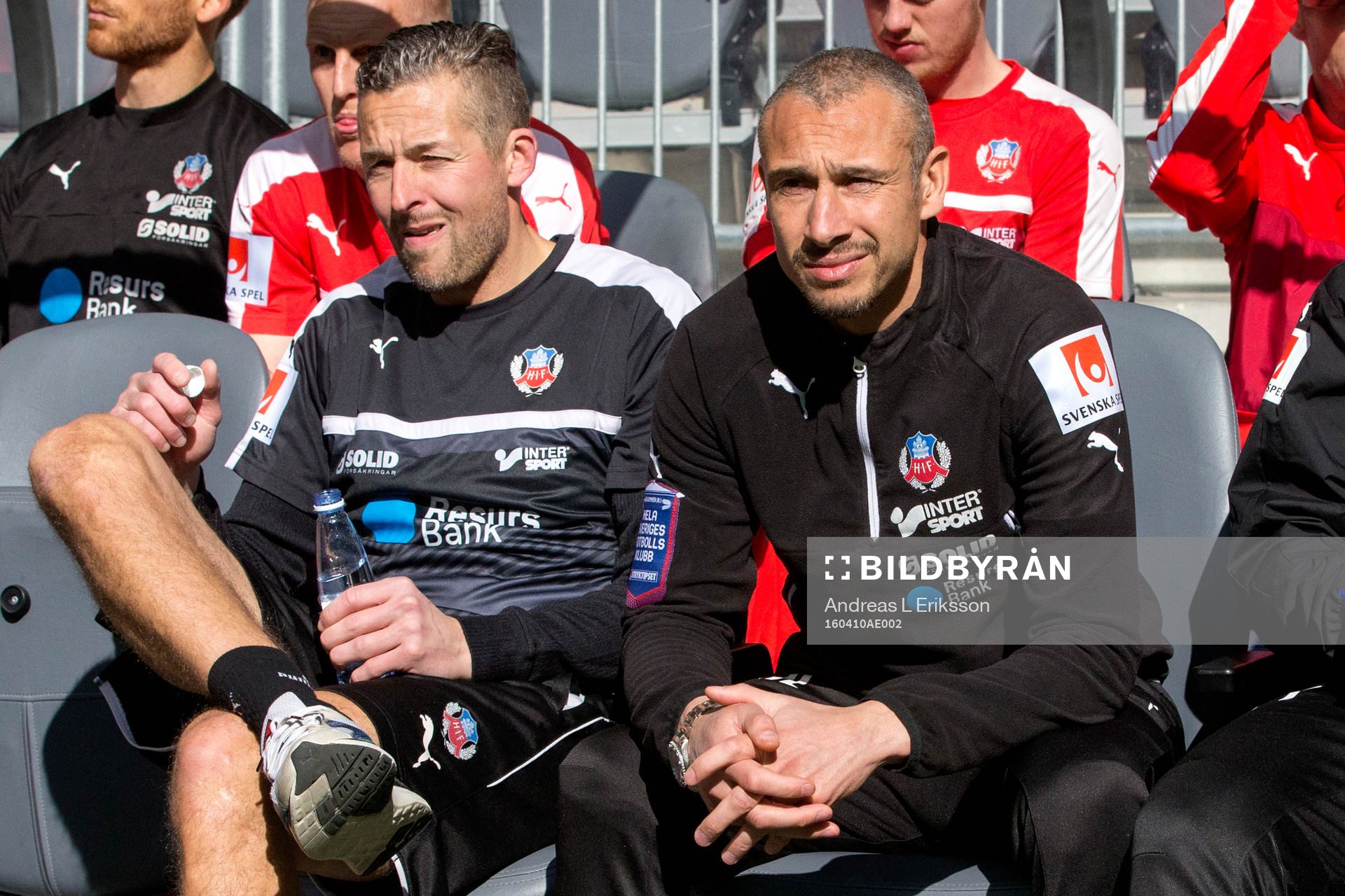 Helsingborgs målvaktstränare Daniel Andersson och manager