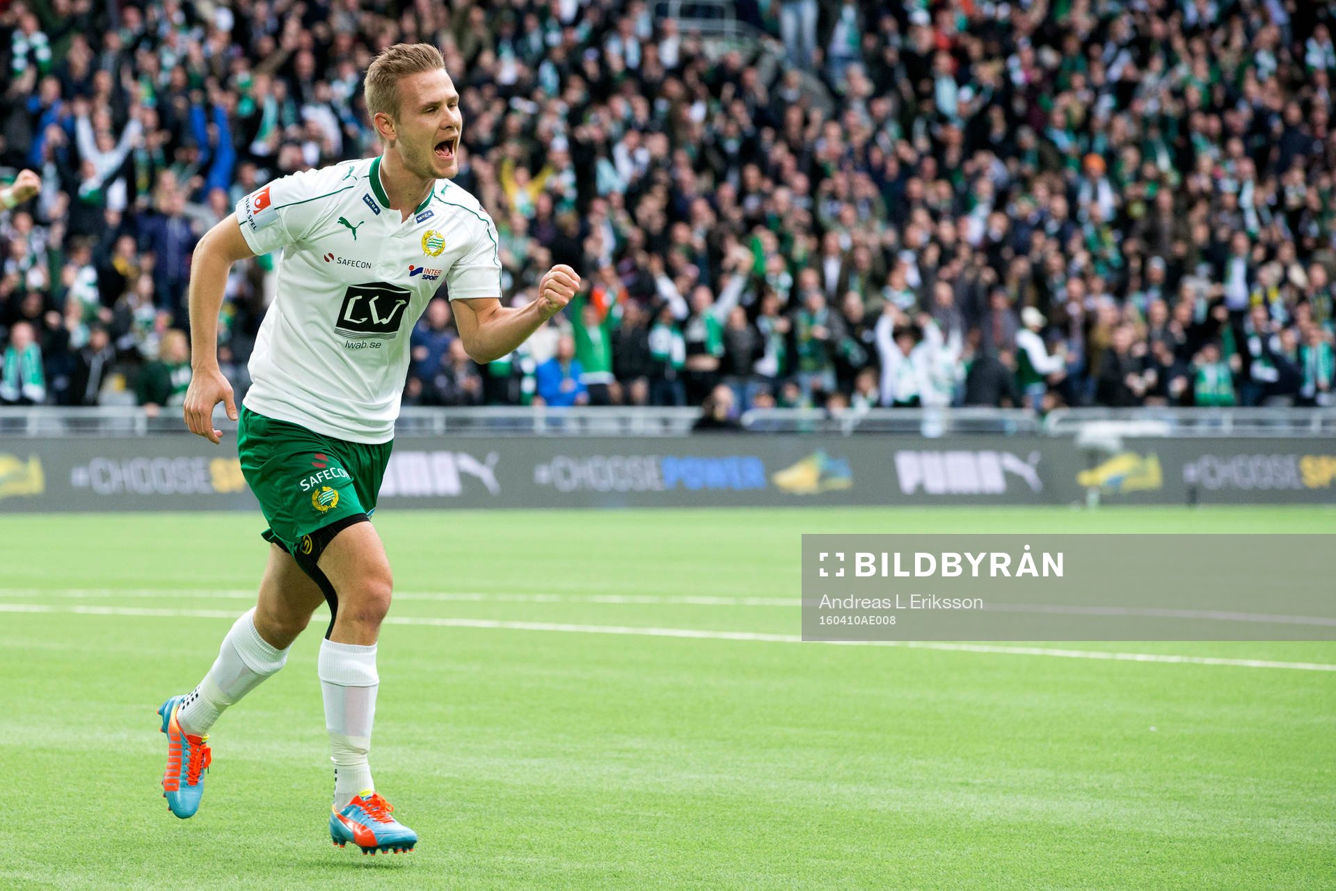 Hammarbys Erik Israelsson jublar