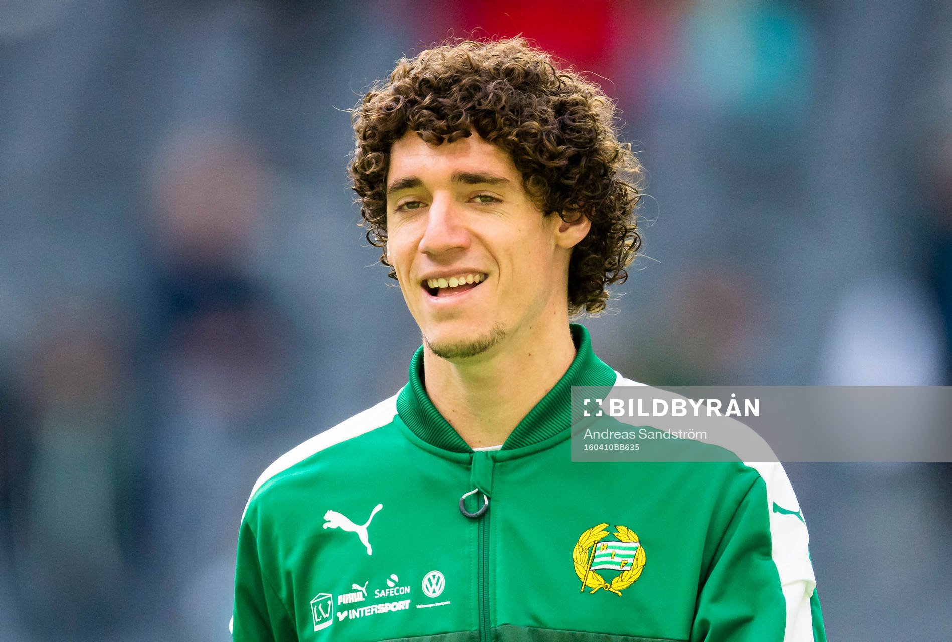 Hammarbys Romulo Cabral Pereira Pinto på uppvärmningen