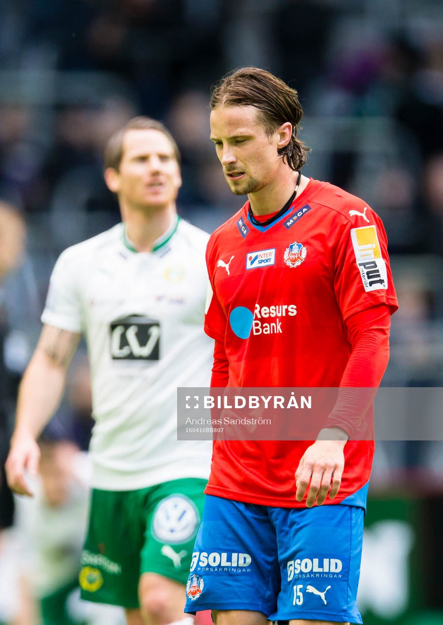 Helsingborgs Linus Hallenius ser deppig ut