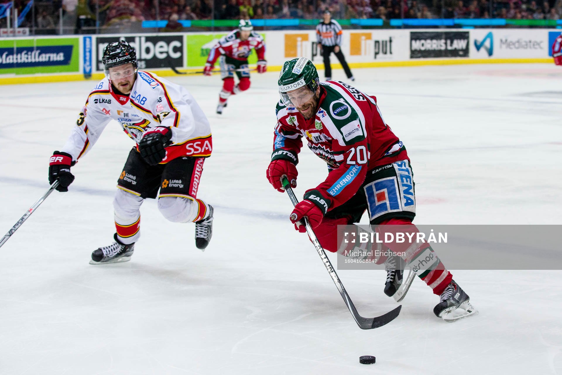 Frölundas Joel Lundqvist och Luleås Lucas Wallmark