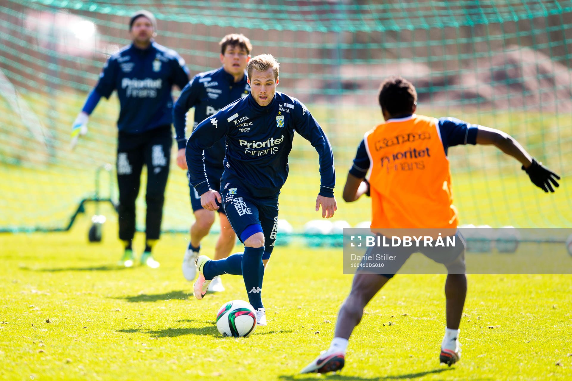 Gustav Engvall under en träning med IFK Göteborg den 10 april 2016 i Göteborg.