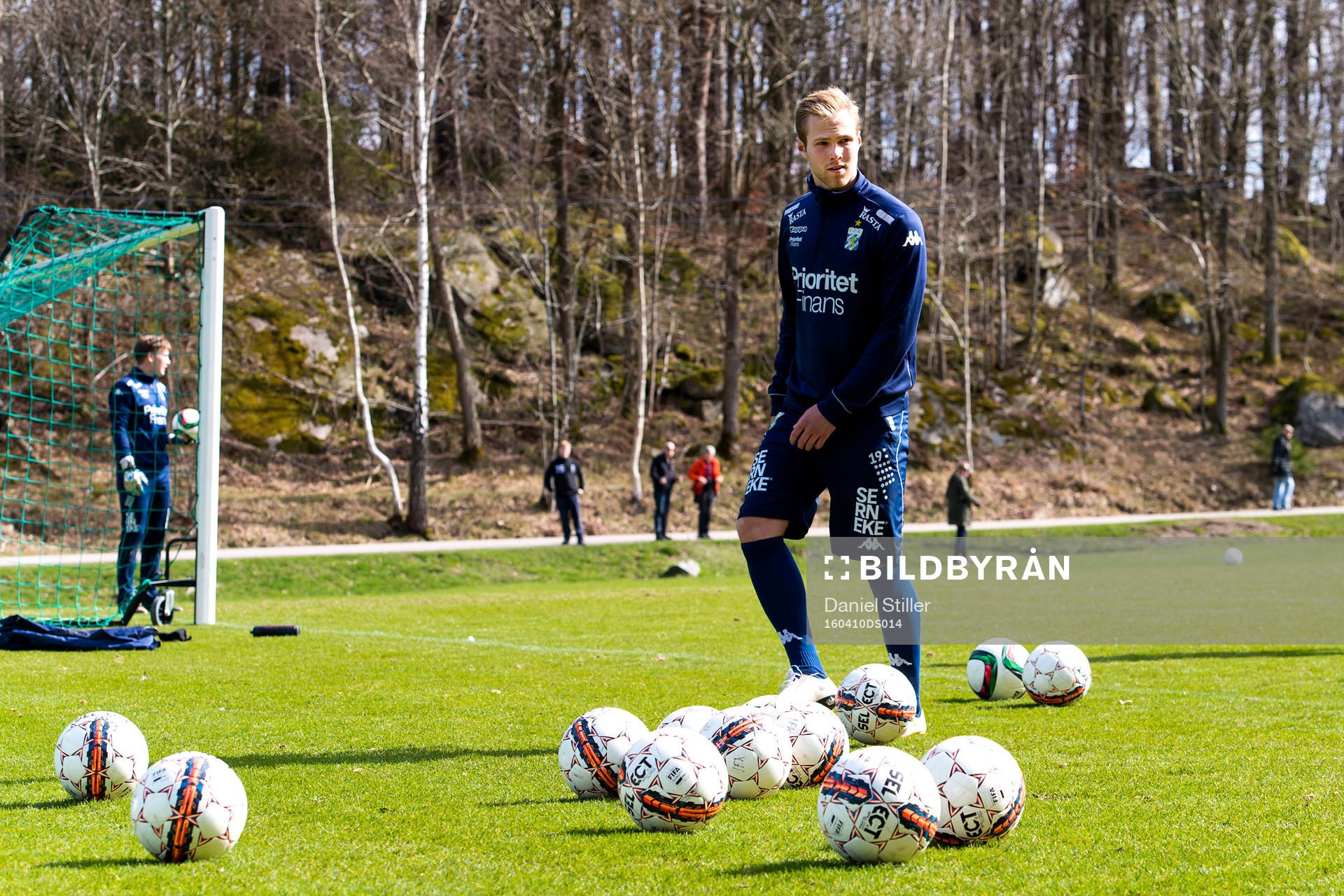Gustav Engvall under en träning med IFK Göteborg den 10 april 2016 i Göteborg.