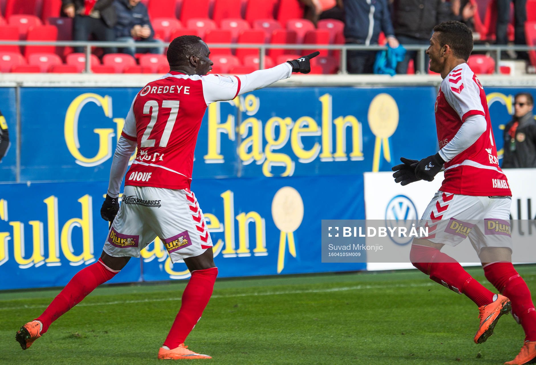 Kalmars Papa Alioune Diouf jublar