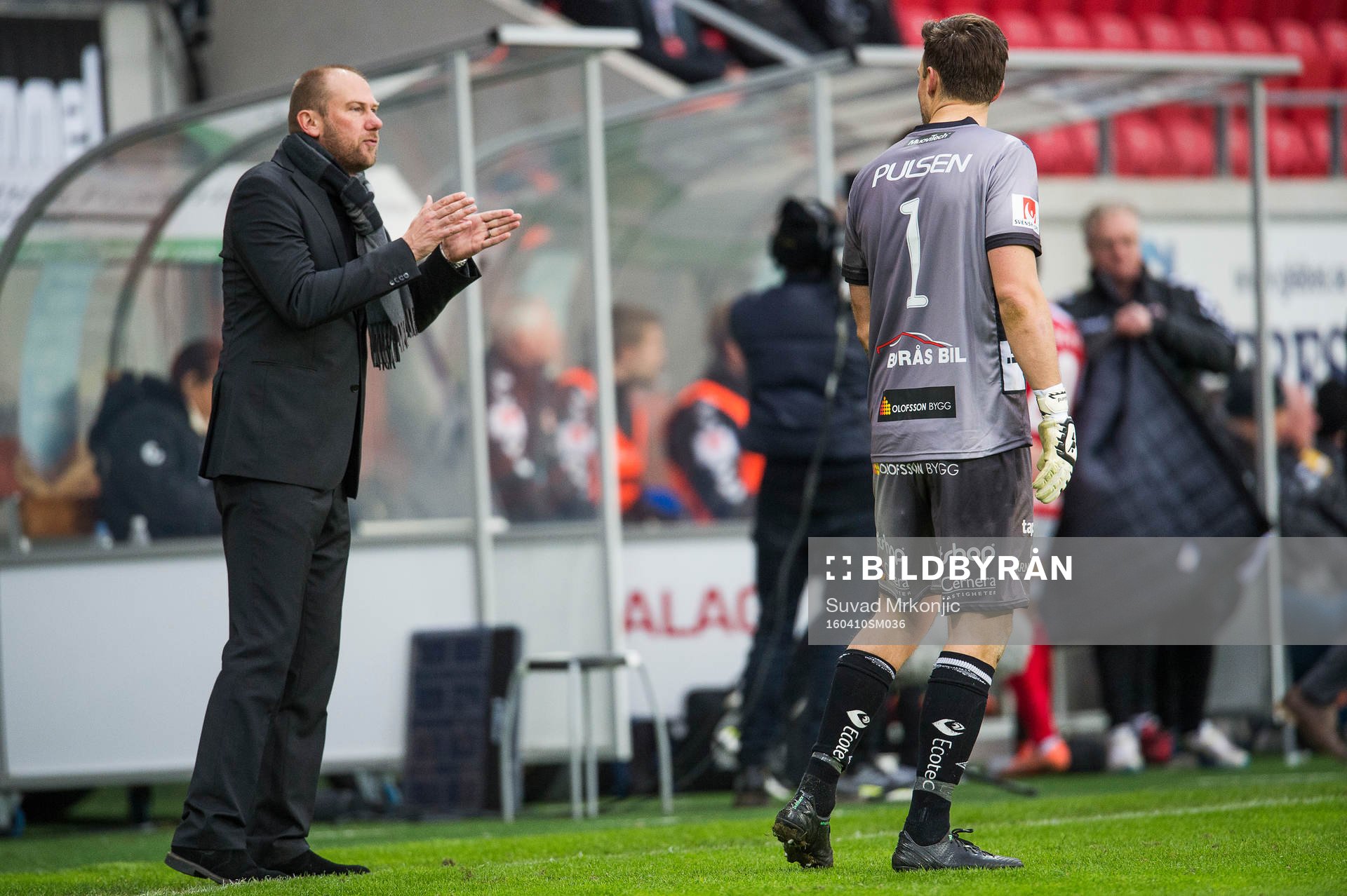 Elfsborgs tränare Magnus Haglund och Elfsborgs målvakt