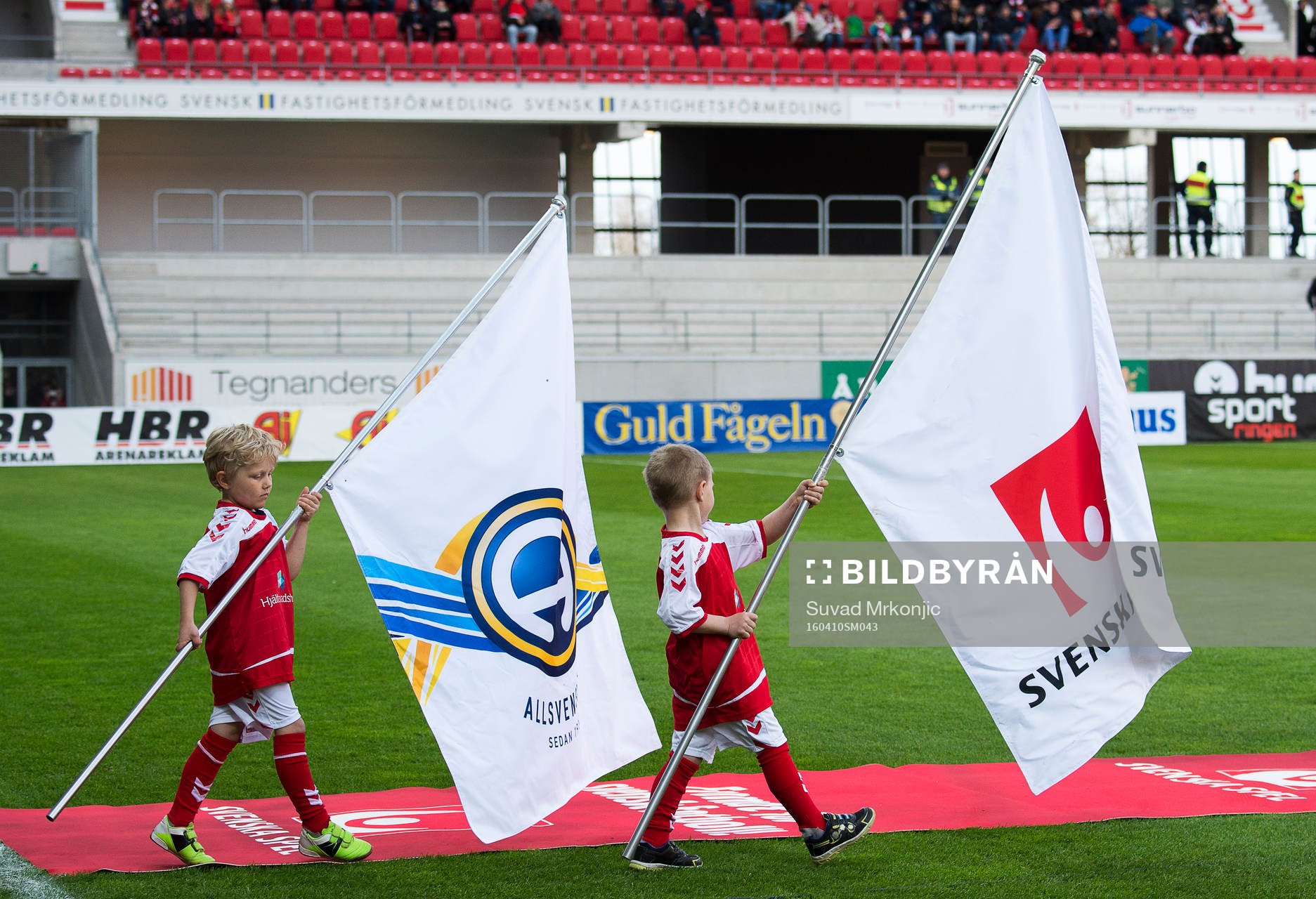 Svenska Spel och Allsvenskans flaggor