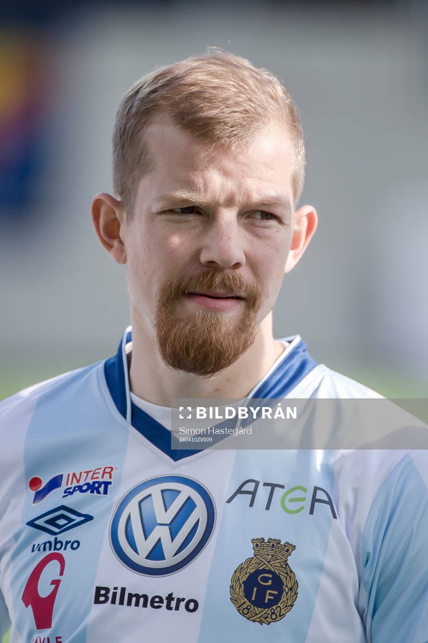 Gefles Jonas Lantto före  fotbollsmatchen i Allsvenskan