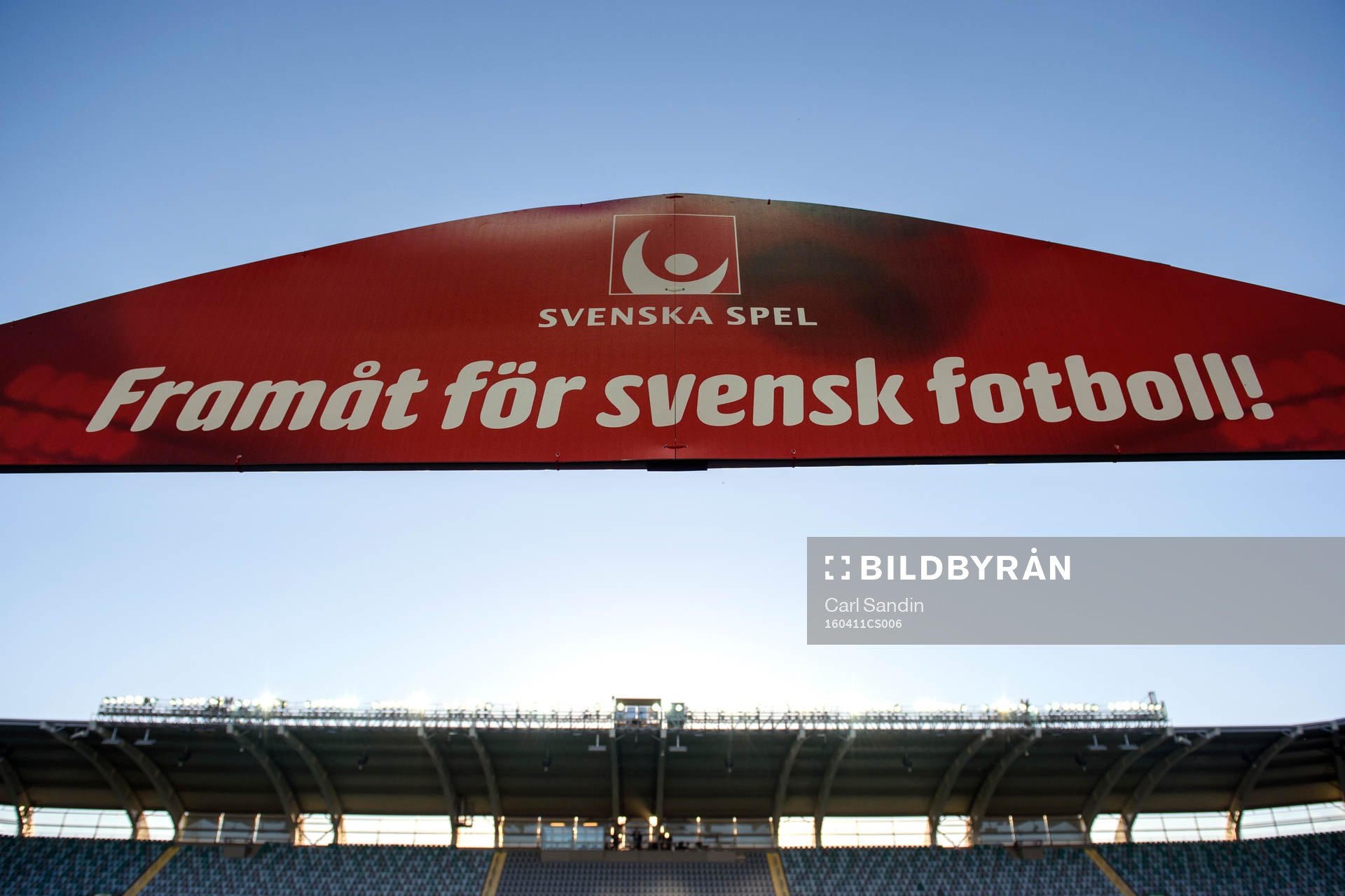 En skylt från Svenska Spel
