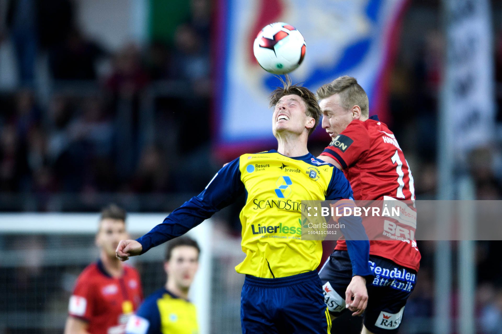 Ängelholms Marcus Bernholtz i nickduell med Örgrytes