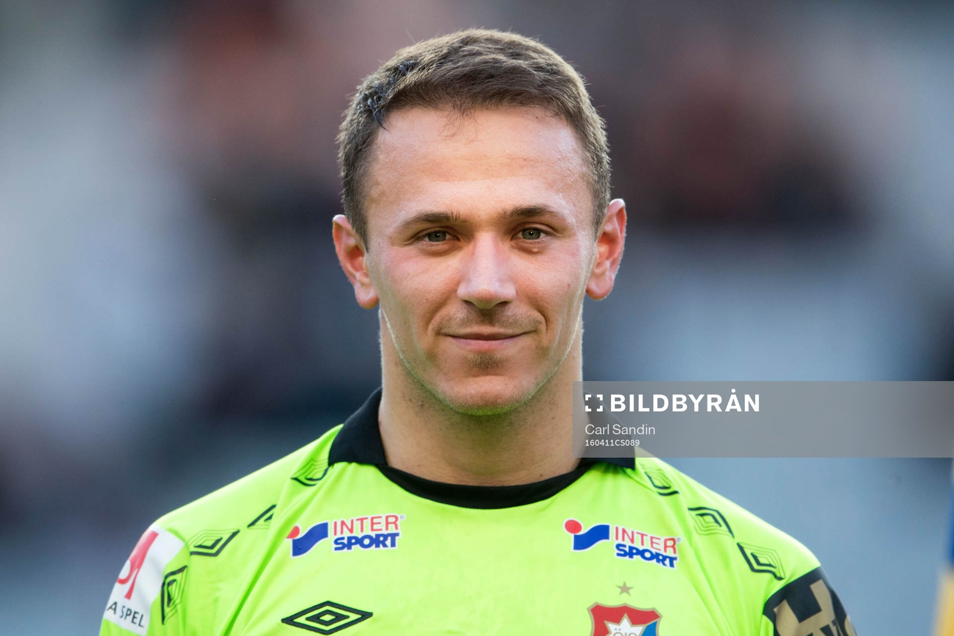 Örgrytes målvakt Robertino Kljajic vid lineup innan