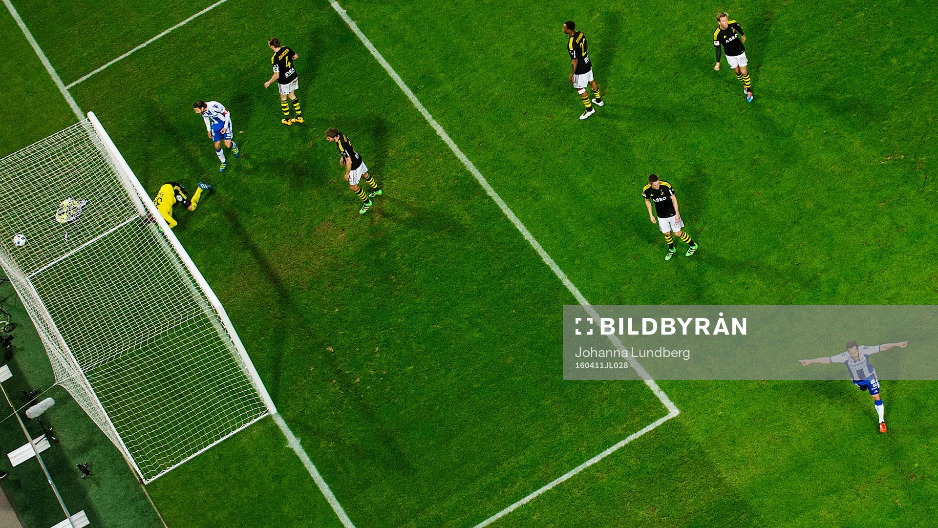 IFK Göteborgs Tobias Hysén jublar när han gör 1-1 bakom