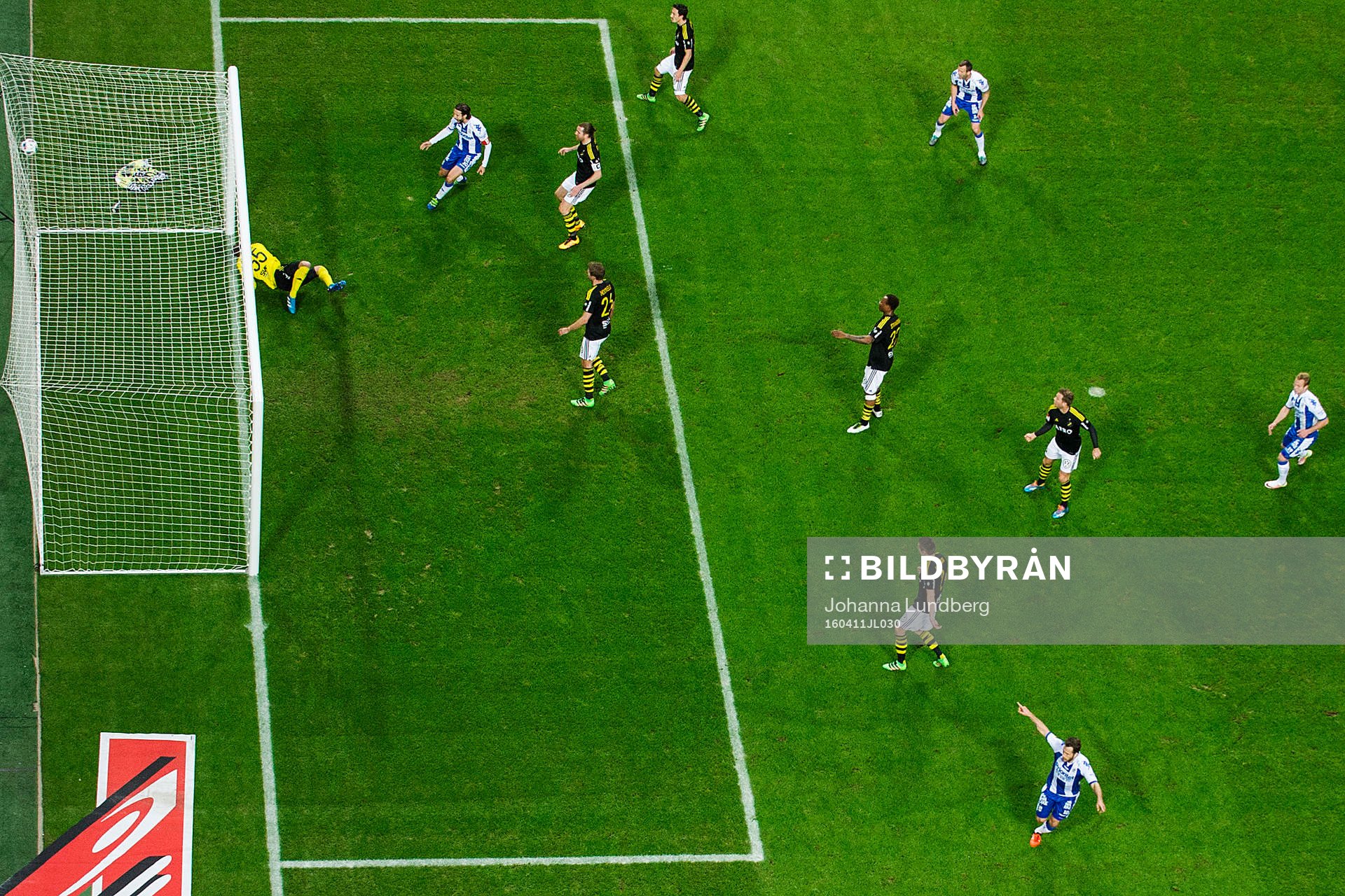 IFK Göteborgs Tobias Hysén jublar när han gör 1-1 bakom