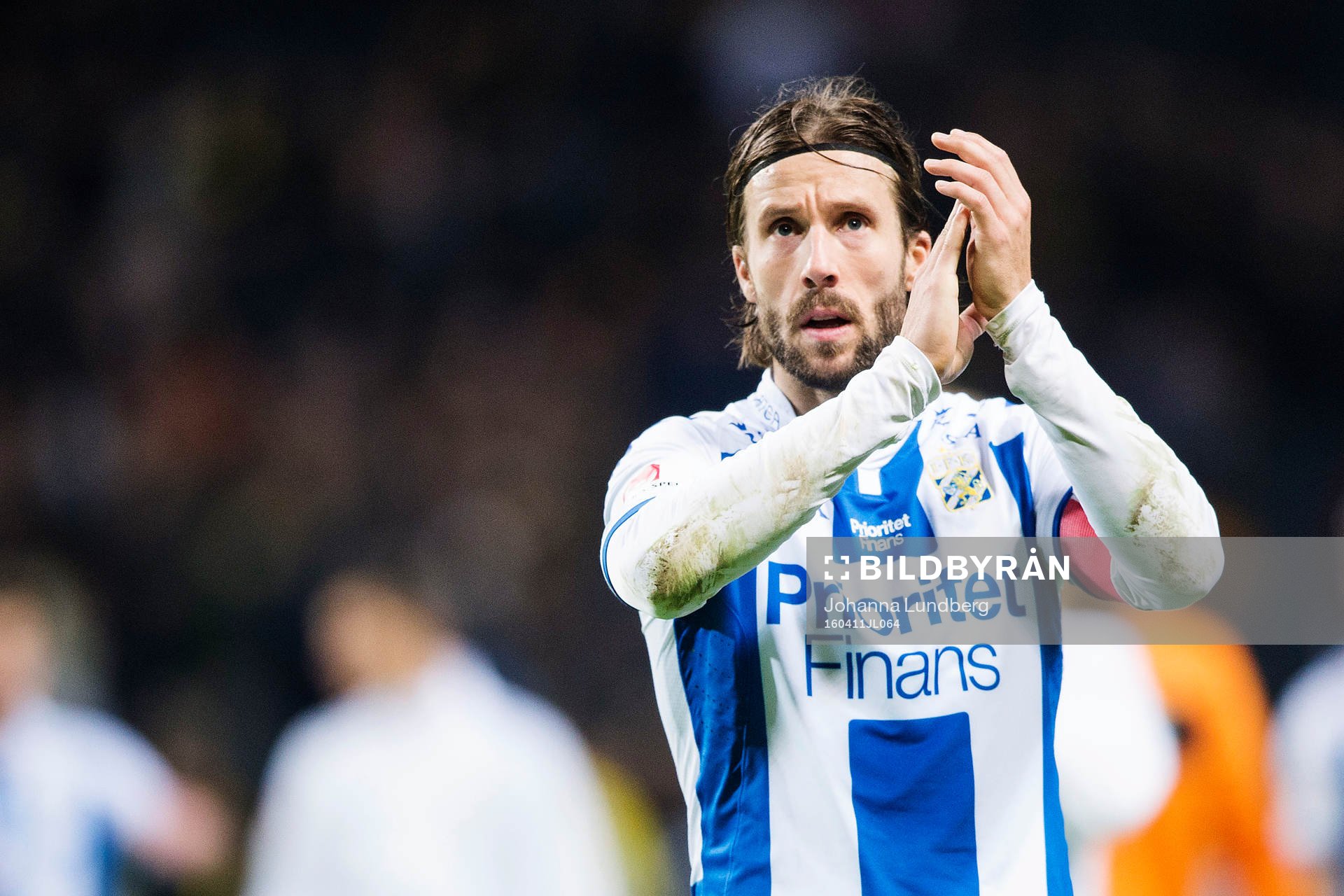 IFK Göteborgs Mattias Bjärsmyr tackar publiken