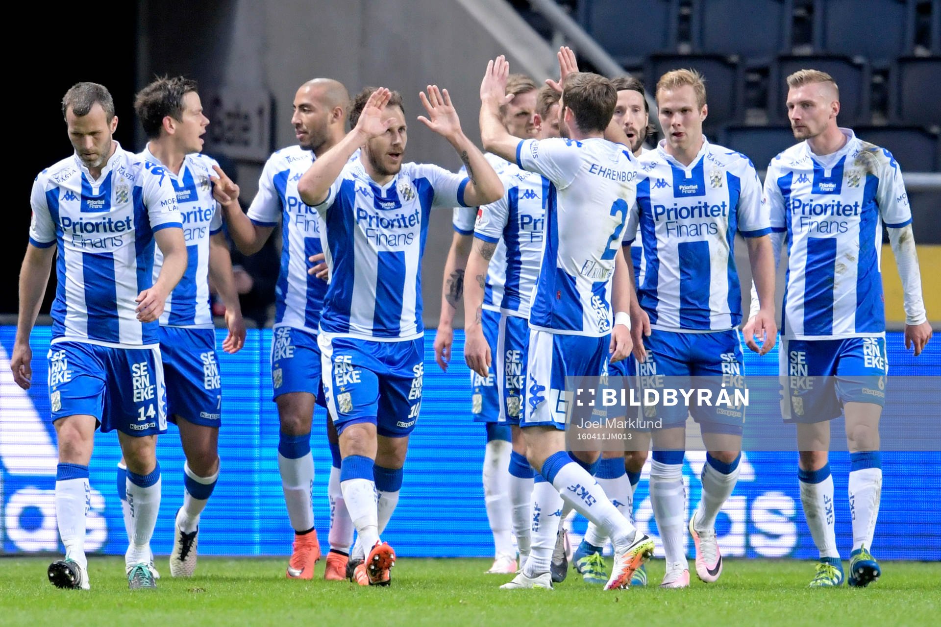 IFK Göteborgs Tobias Hysén jublar med lagkamraterna