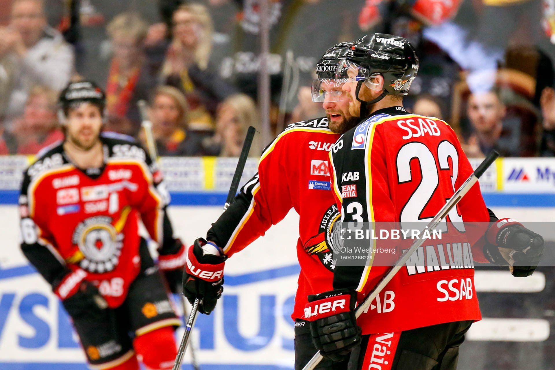 Luleås Jonathan Granström och Lucas Wallmark jublar
