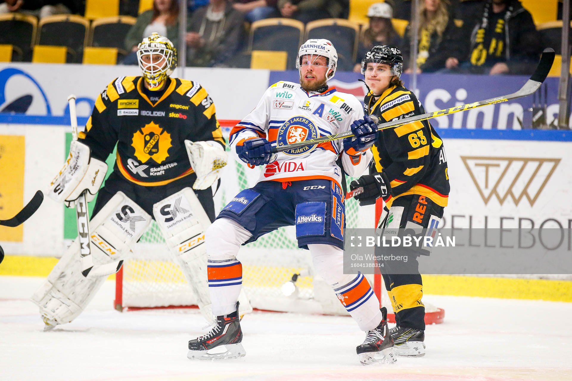 Skellefteås Sebastian Aho och målvakt Markus Svensson