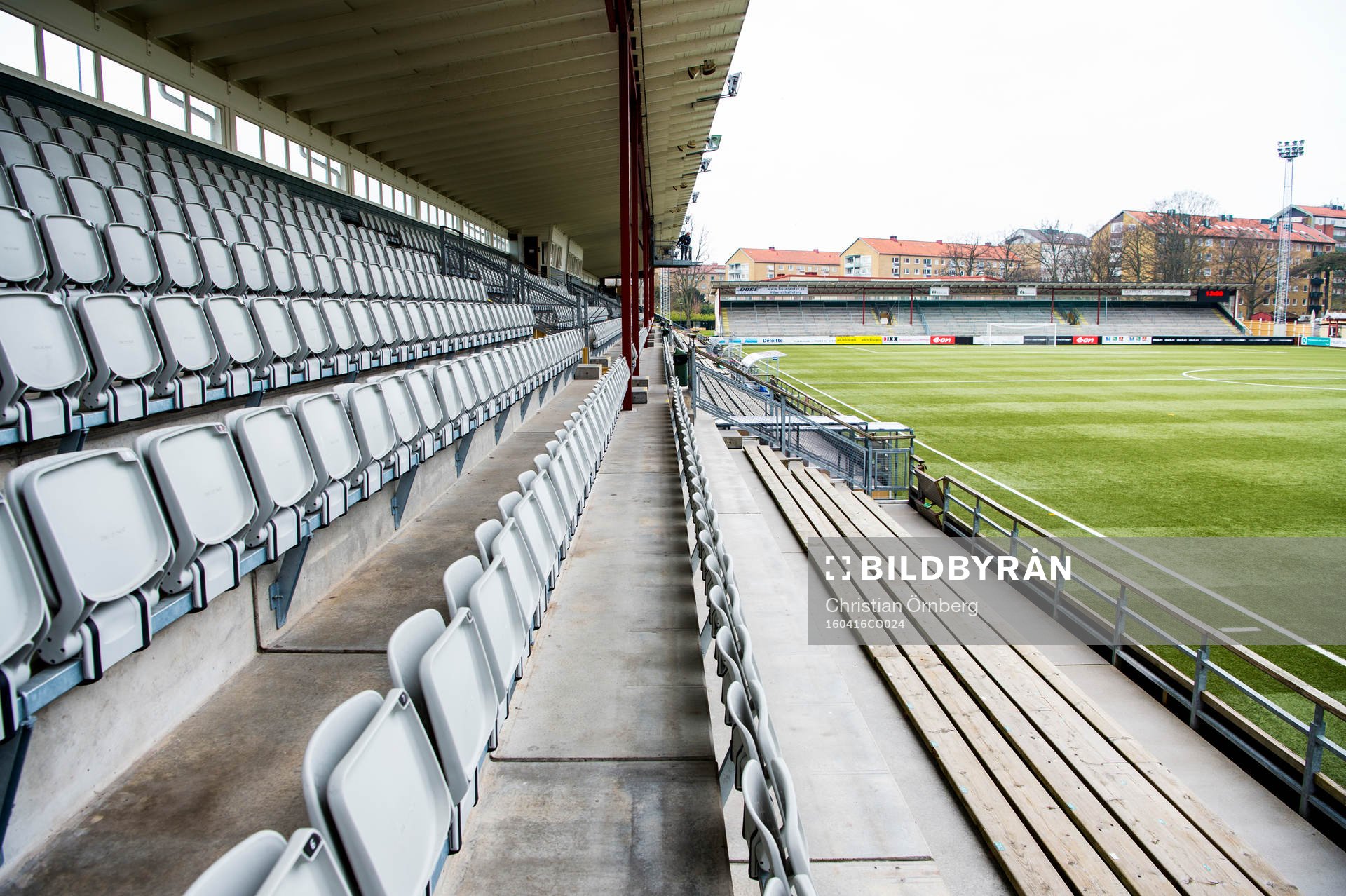 Malmö idrottsplats innan fotbollsmatchen i Damallsvenskan