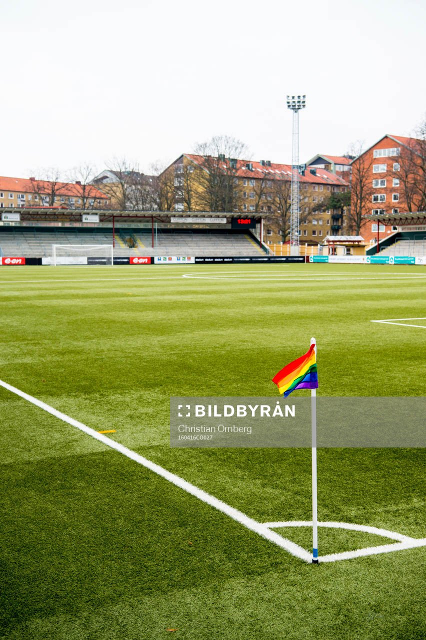 Malmö idrottsplats innan fotbollsmatchen i Damallsvenskan
