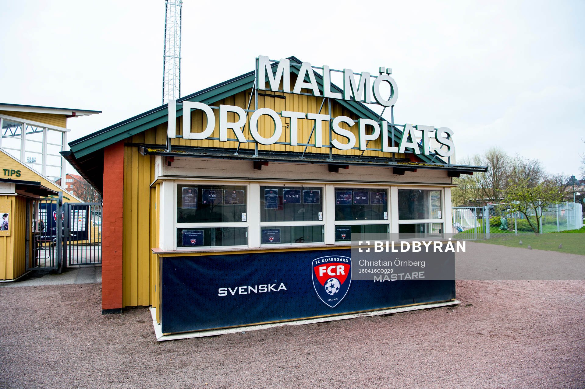 Malmö idrottsplats innan fotbollsmatchen i Damallsvenskan