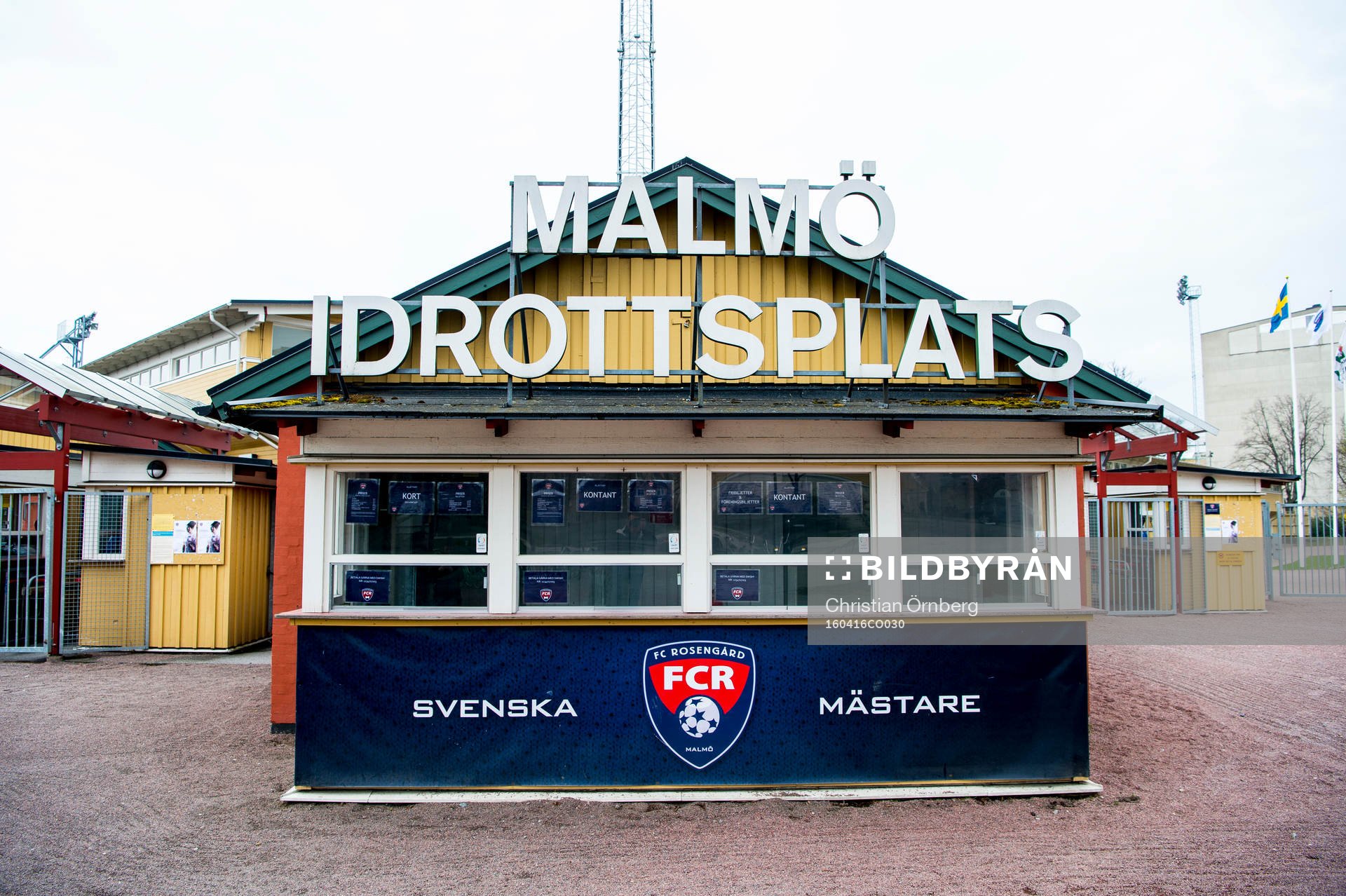 Malmö idrottsplats innan fotbollsmatchen i Damallsvenskan