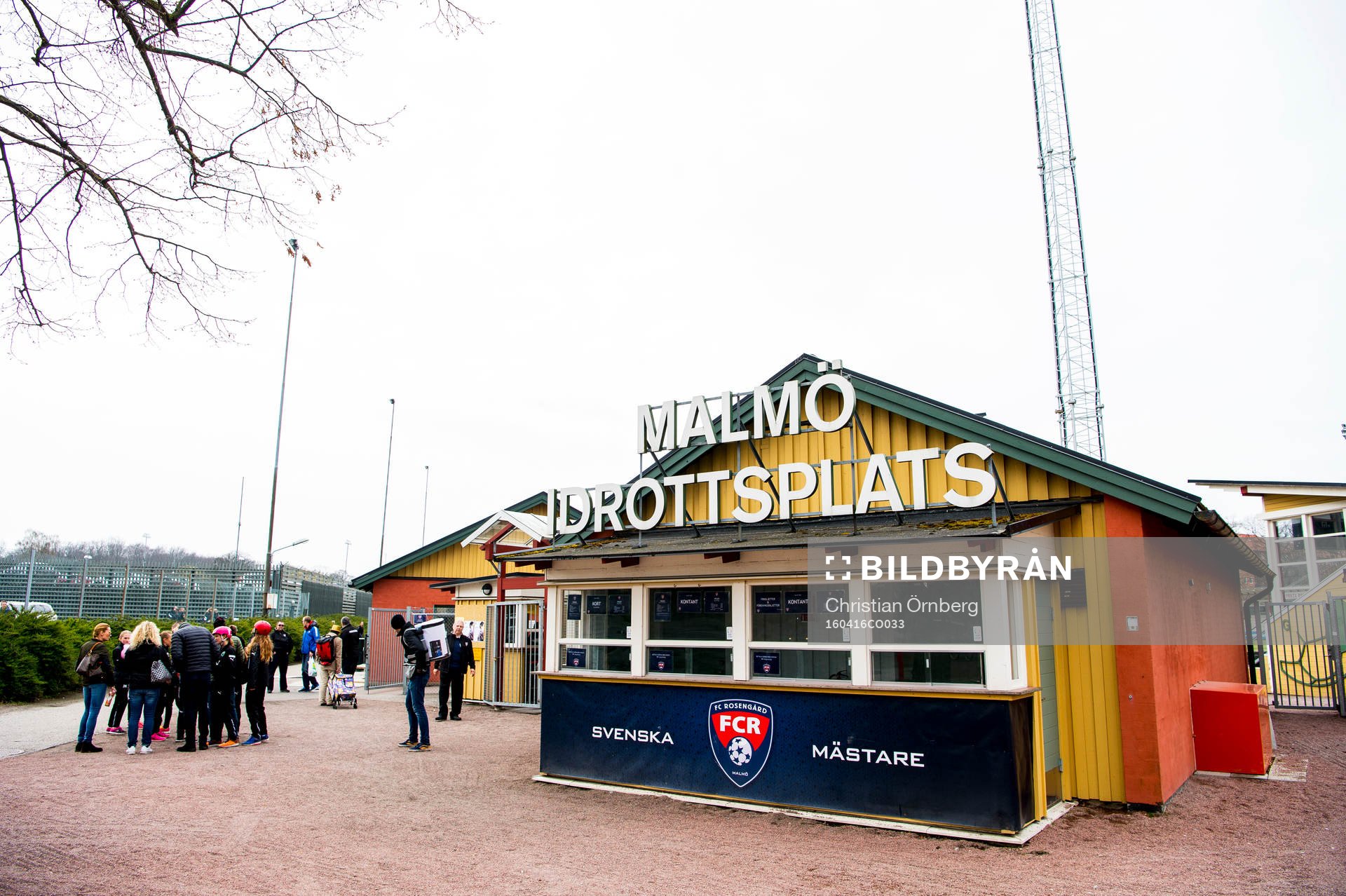 Malmö idrottsplats innan fotbollsmatchen i Damallsvenskan