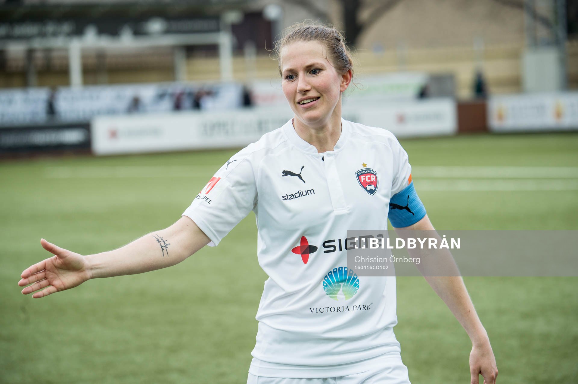 Lagkaptenen i Rosengård Emma Berglund