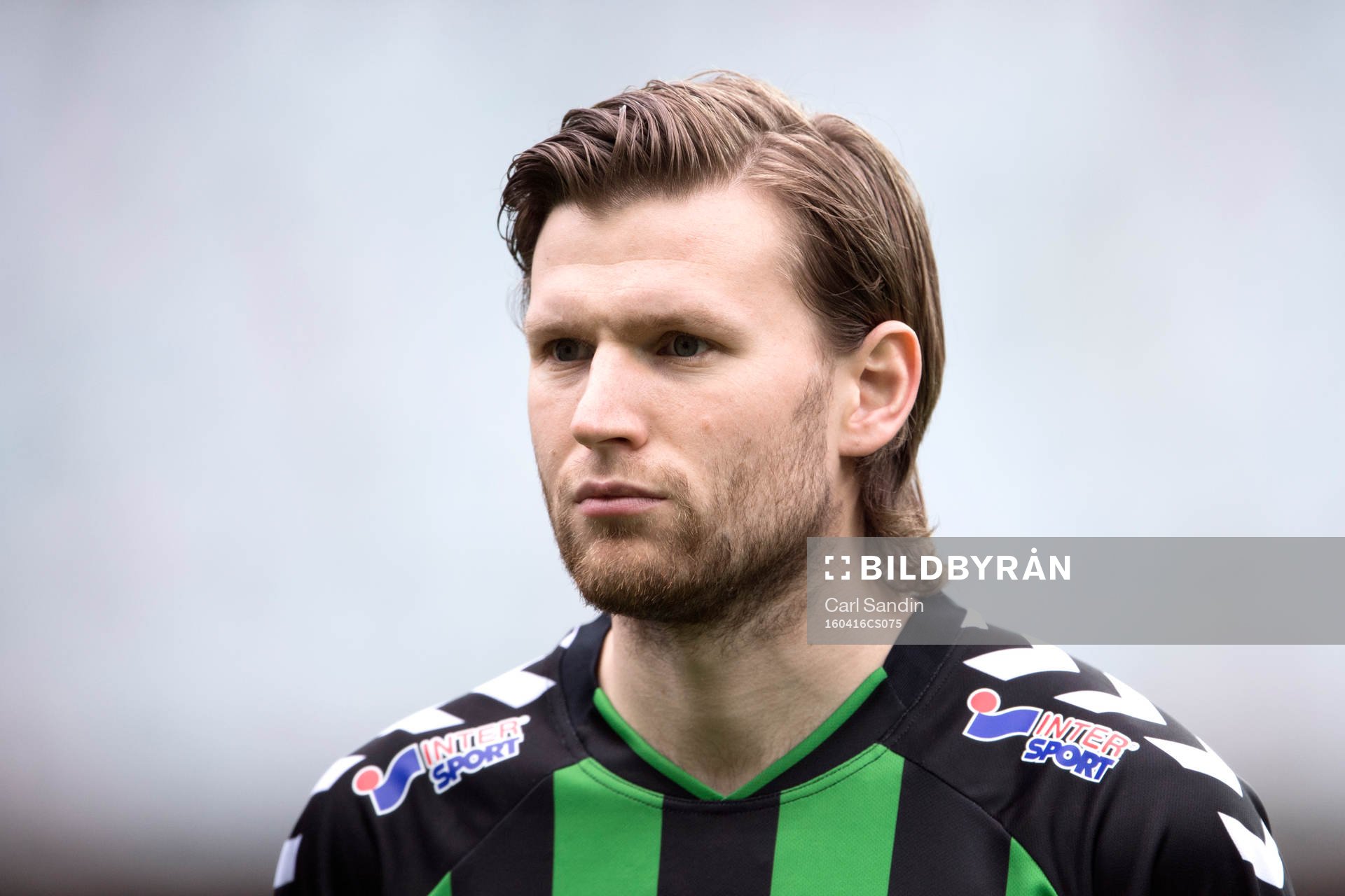 GAIS Johan Lundgren vid lineup innan fotbollsmatchen i